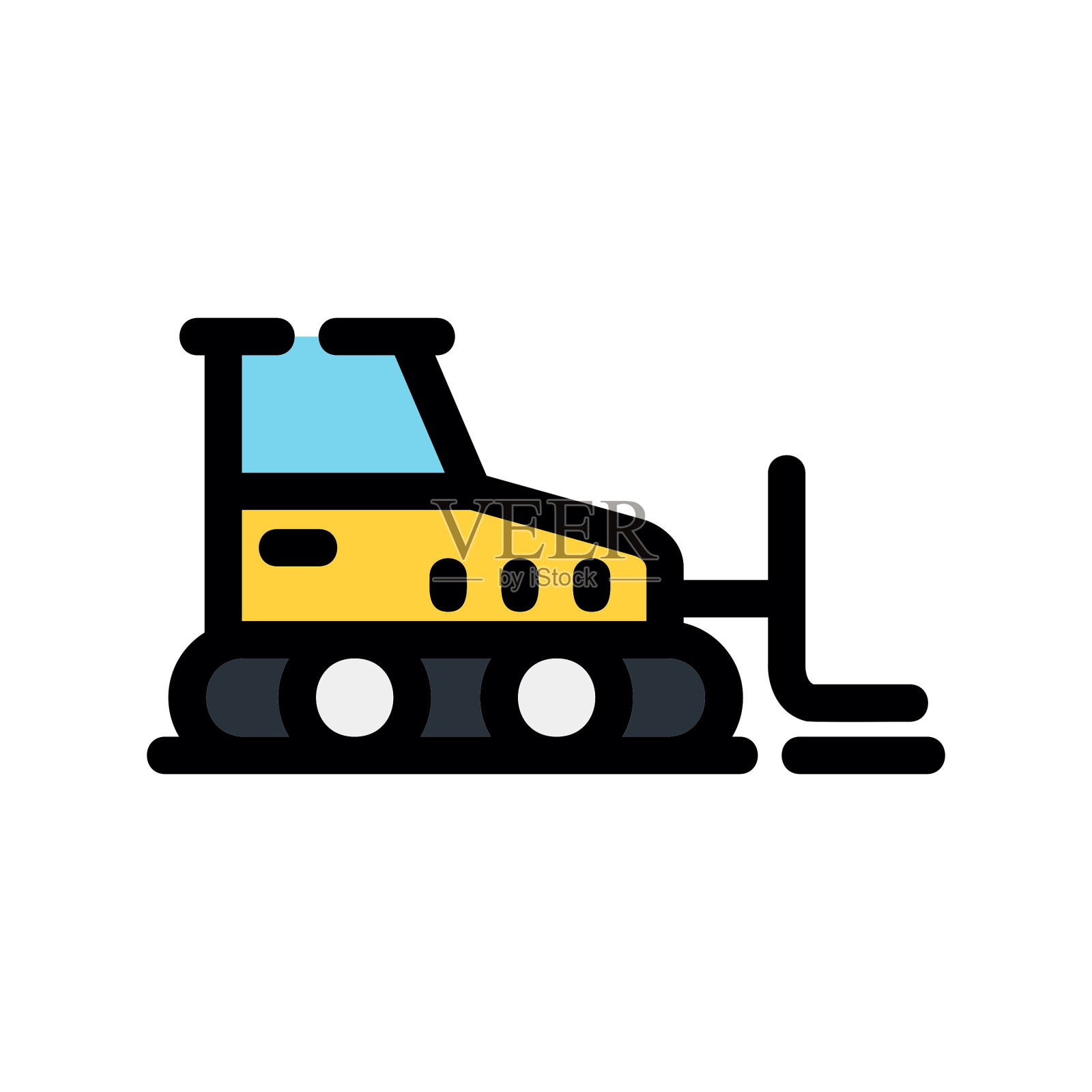 推土机图标插画图片素材