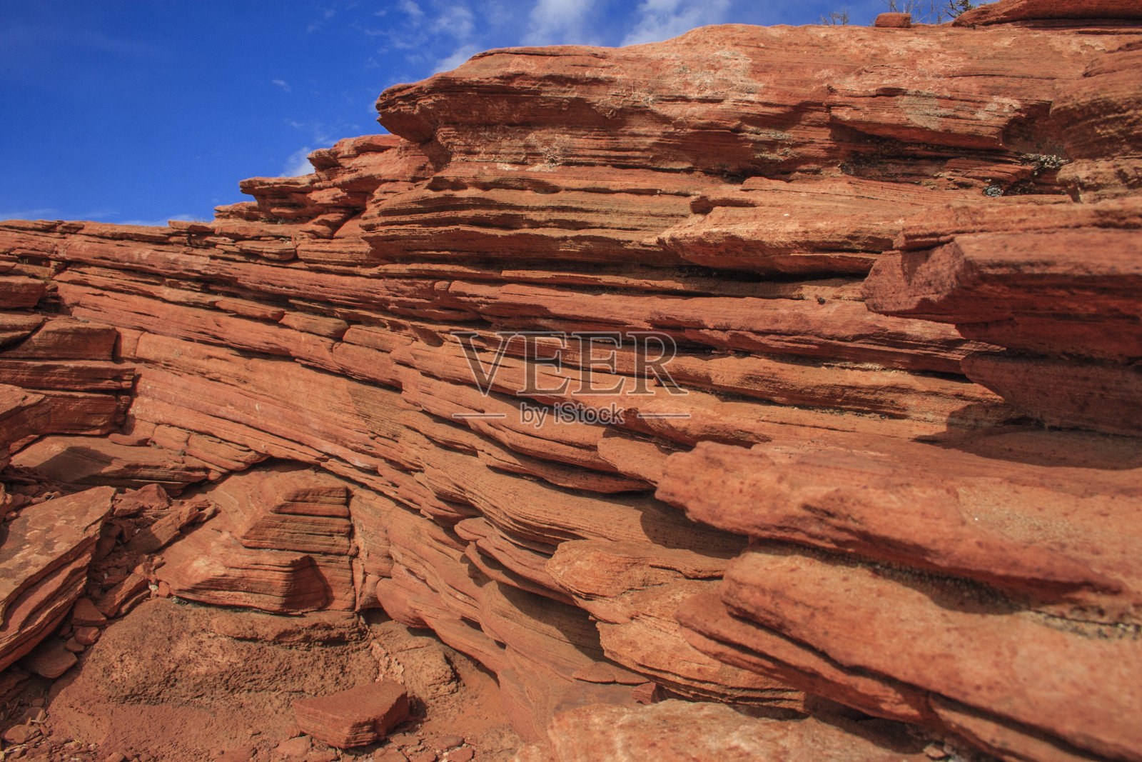 美国格伦峡谷砂岩地层中的岩层照片摄影图片