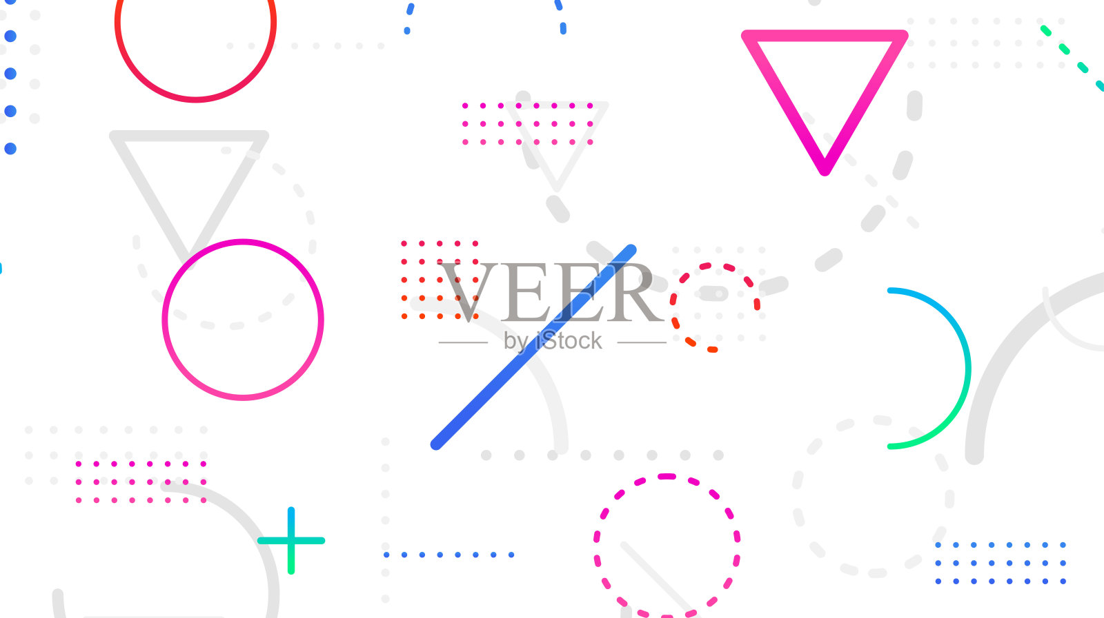 酷几何与最小的背景设计插画图片素材