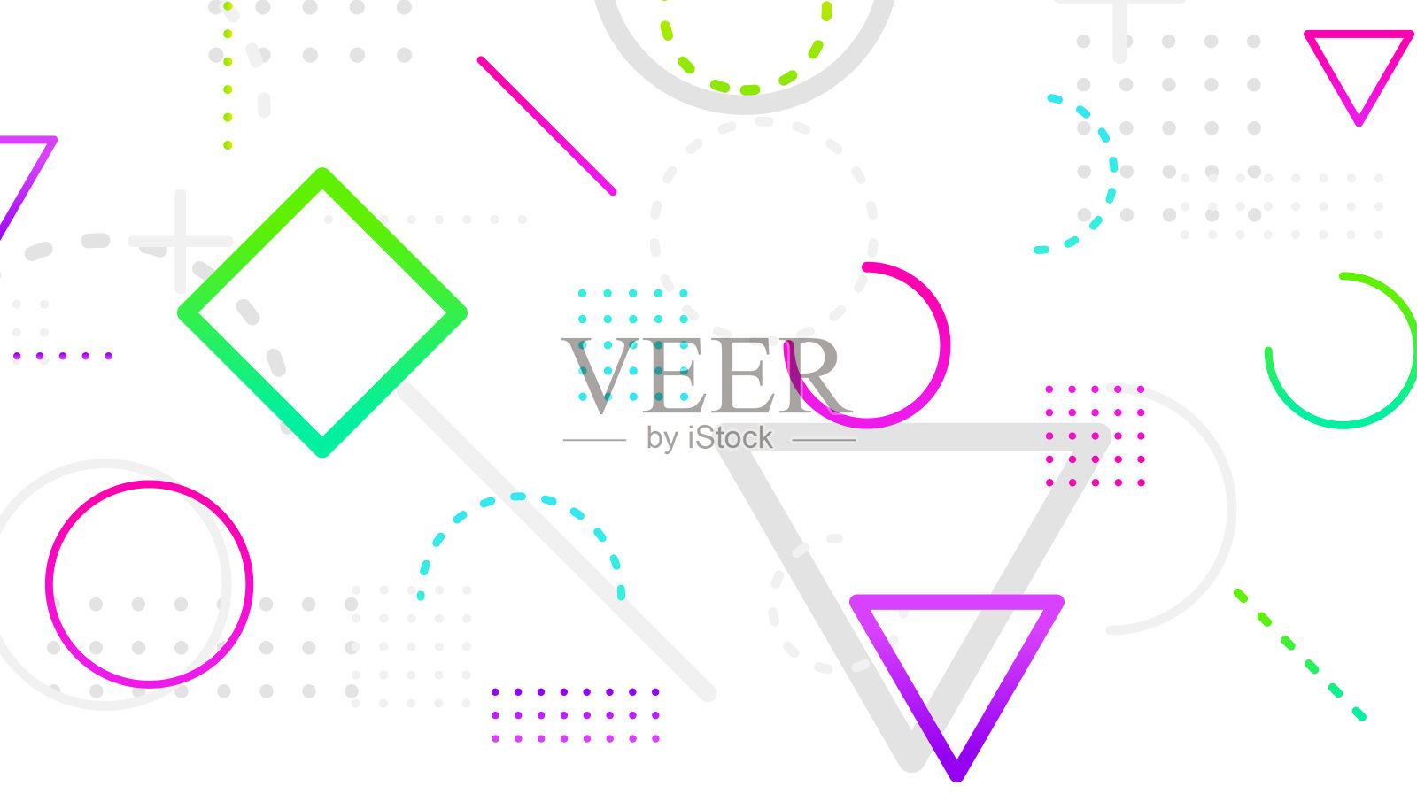 酷几何与最小的背景设计插画图片素材