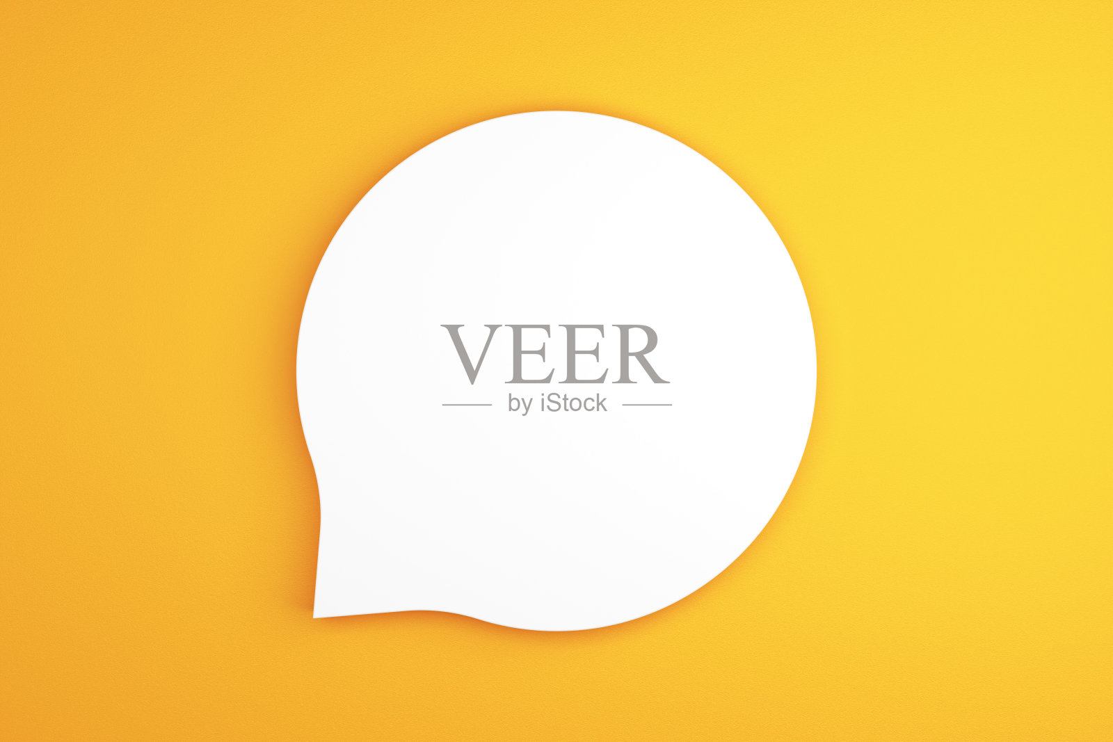 橙色背景上的空演讲气泡照片摄影图片