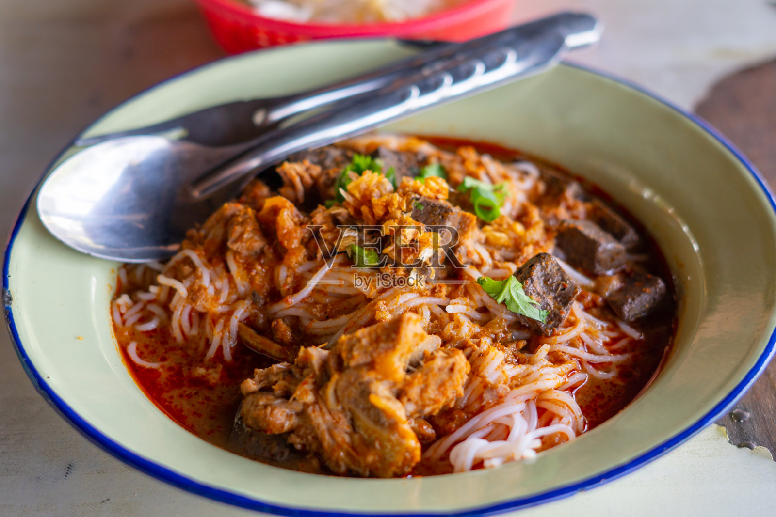 清迈的北泰国面条照片摄影图片