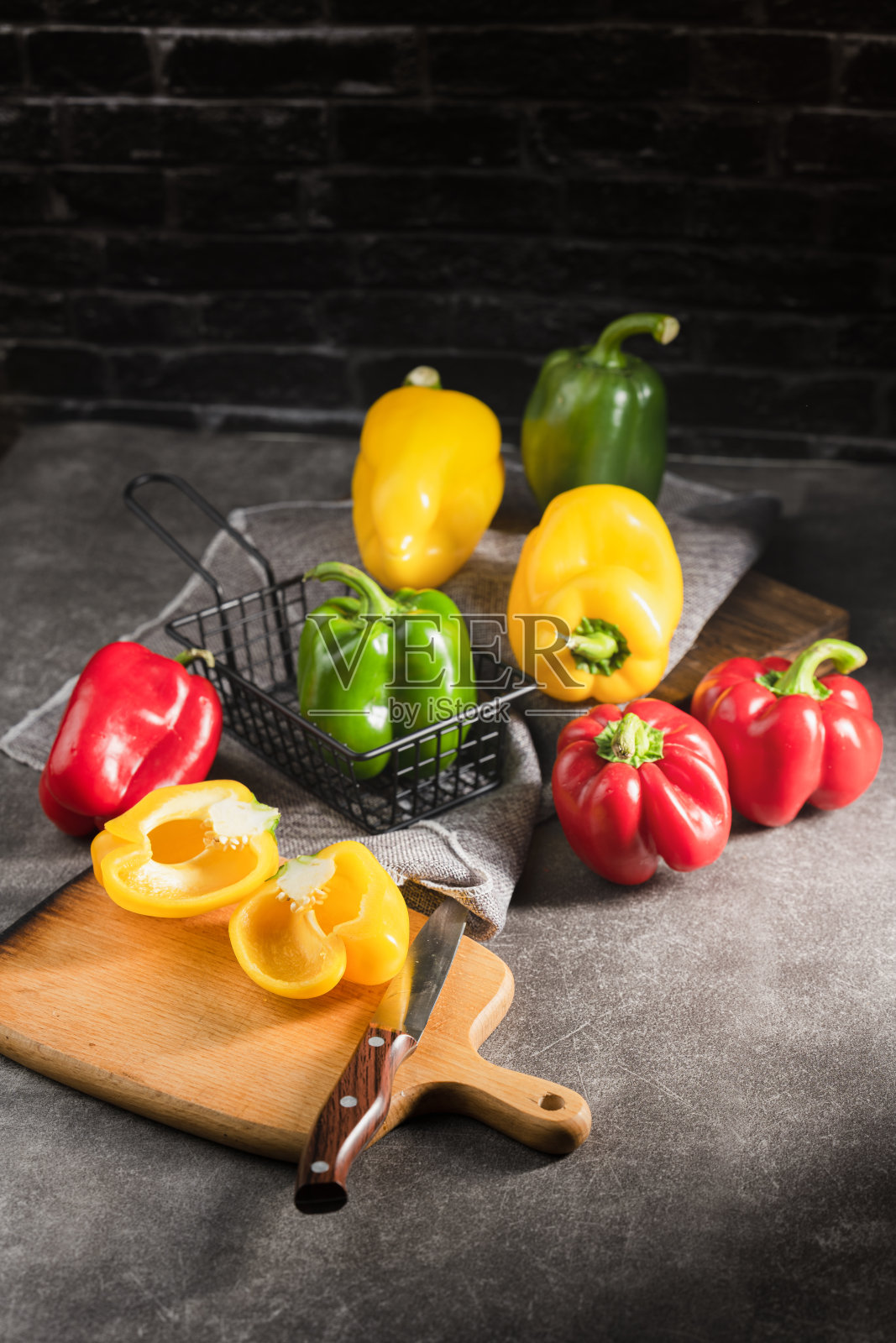 色彩斑斓的胡椒照片摄影图片