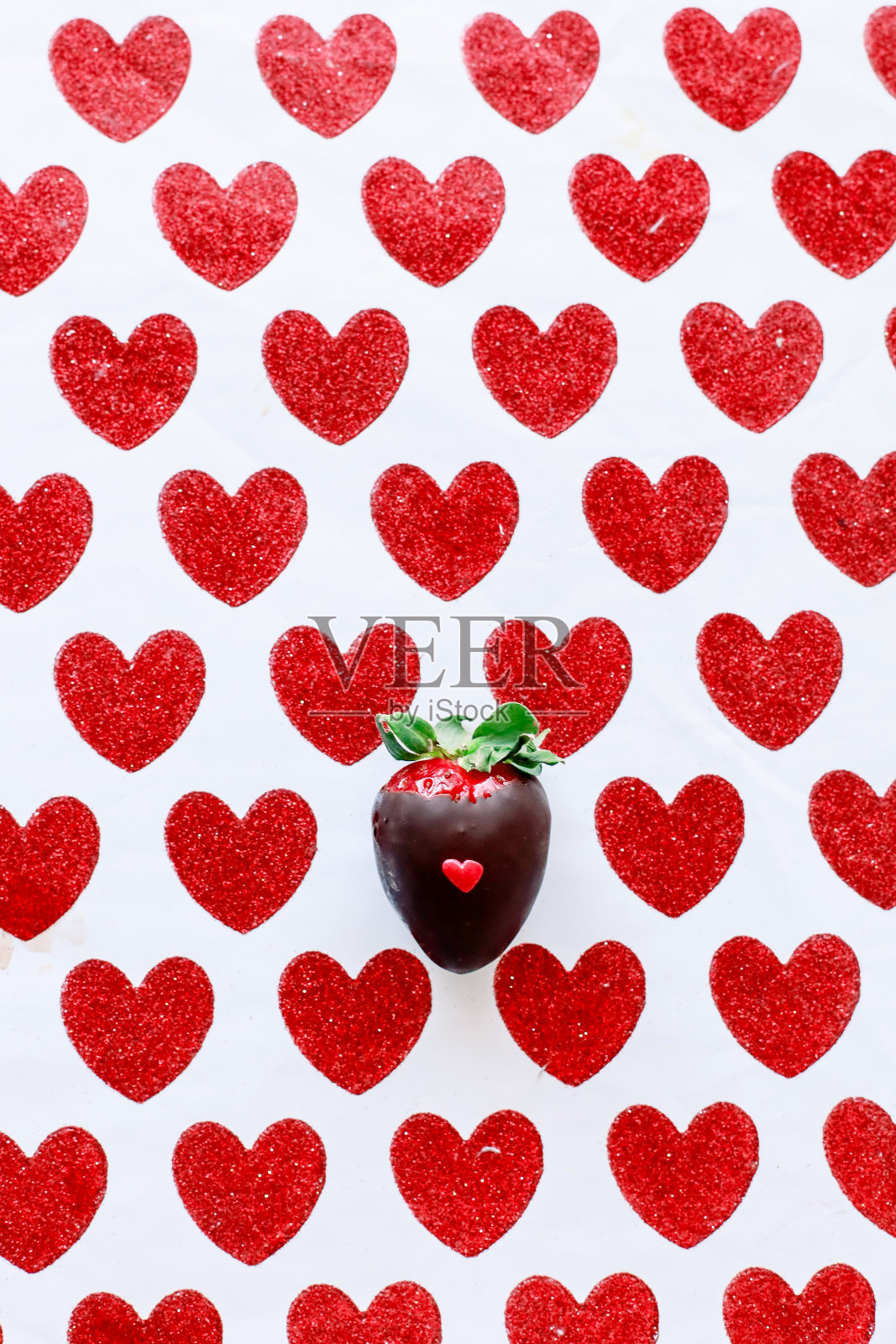 心形草莓照片摄影图片