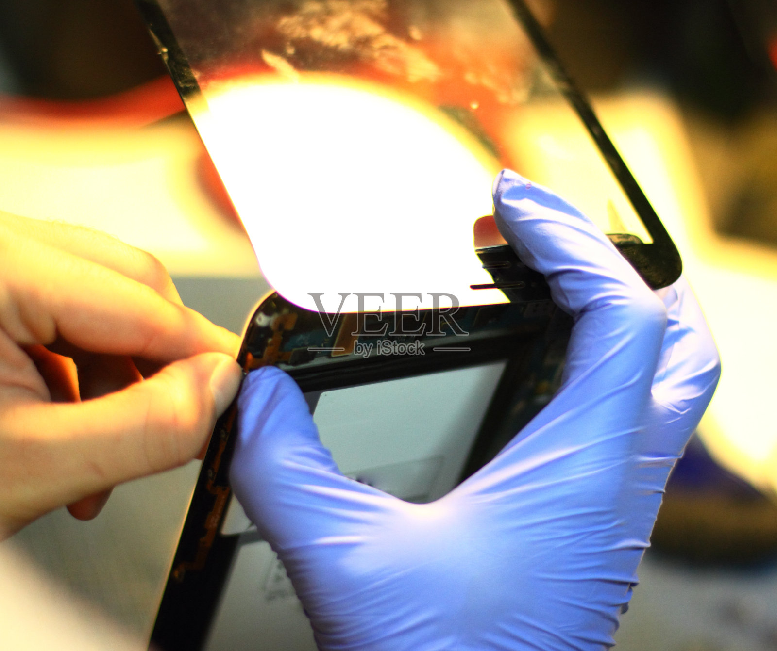 手机损坏照片摄影图片