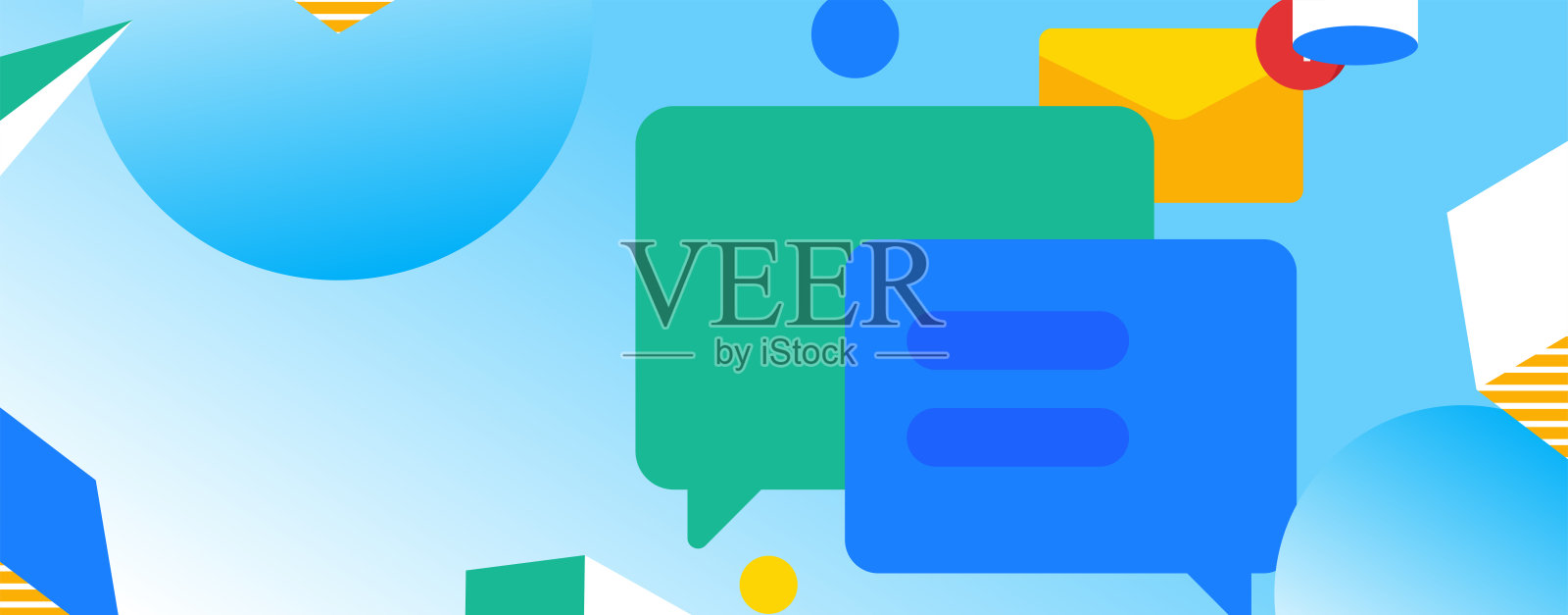 虚拟人物社会交往概念商业平面矢量手绘插画插画图片素材