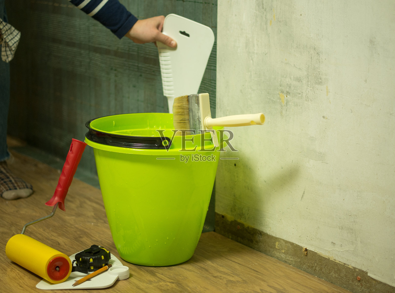 墙纸工具,公寓装修照片摄影图片