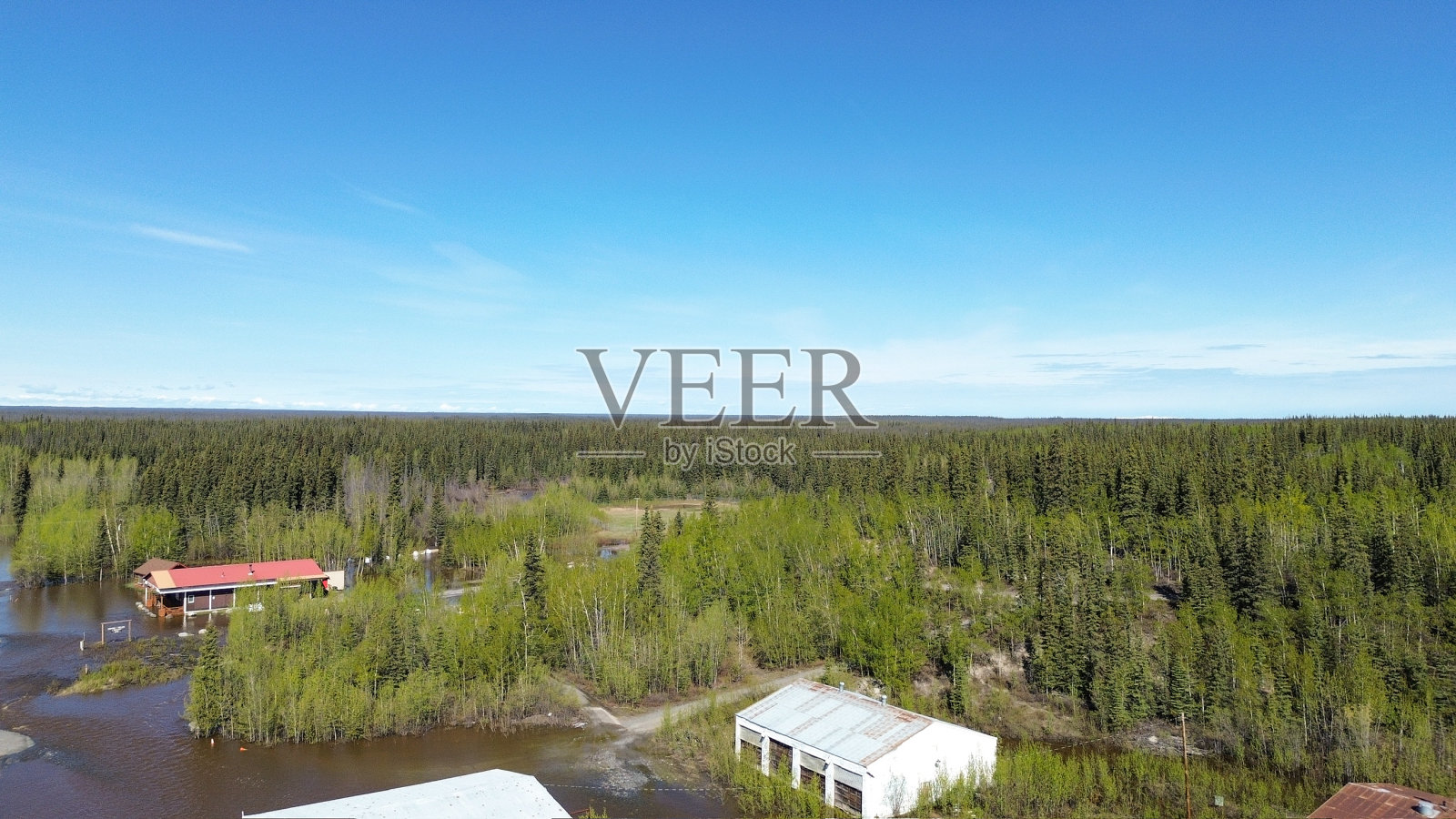 春天的洪水照片摄影图片