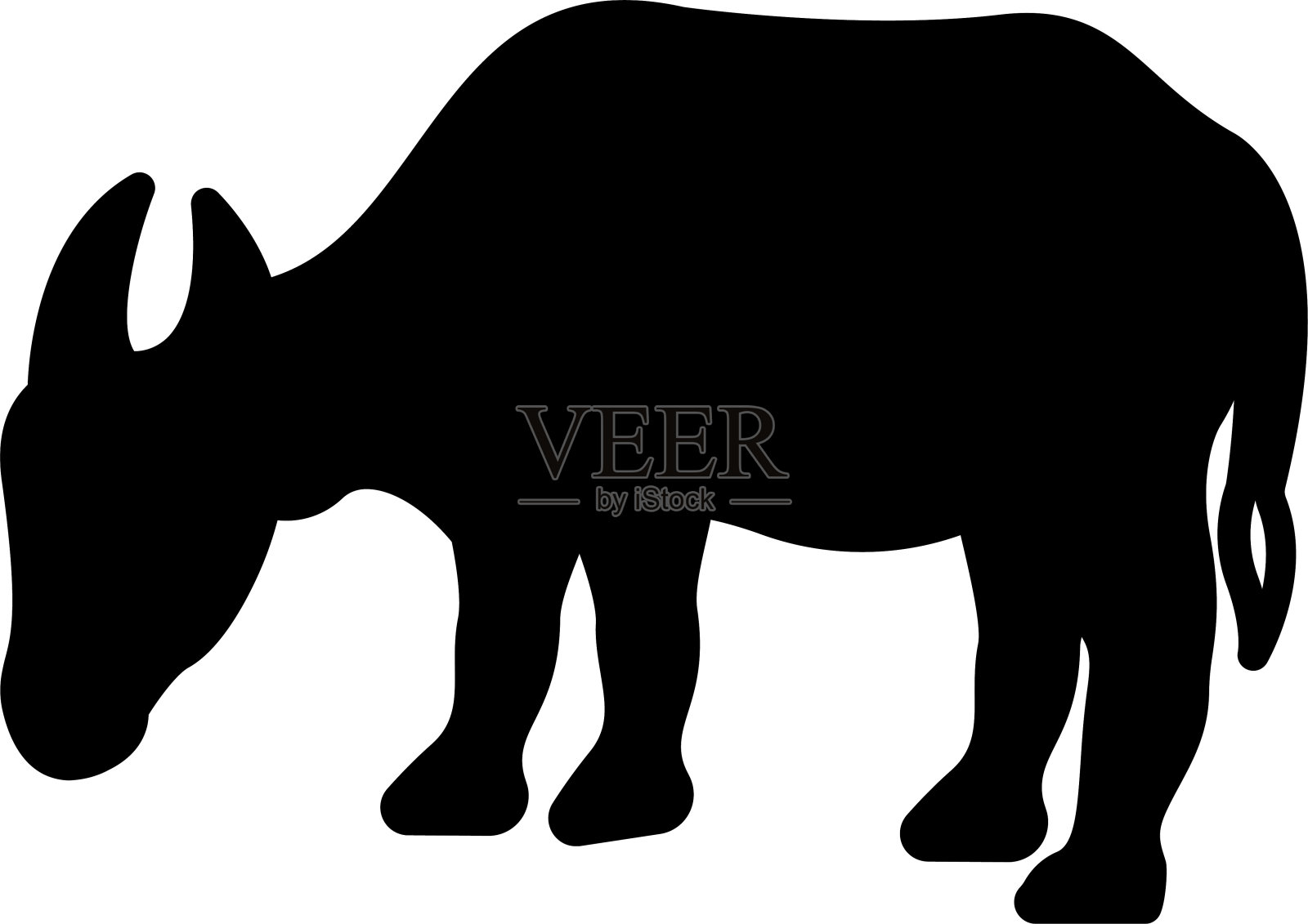 牛面字形和线矢量插图插画图片素材