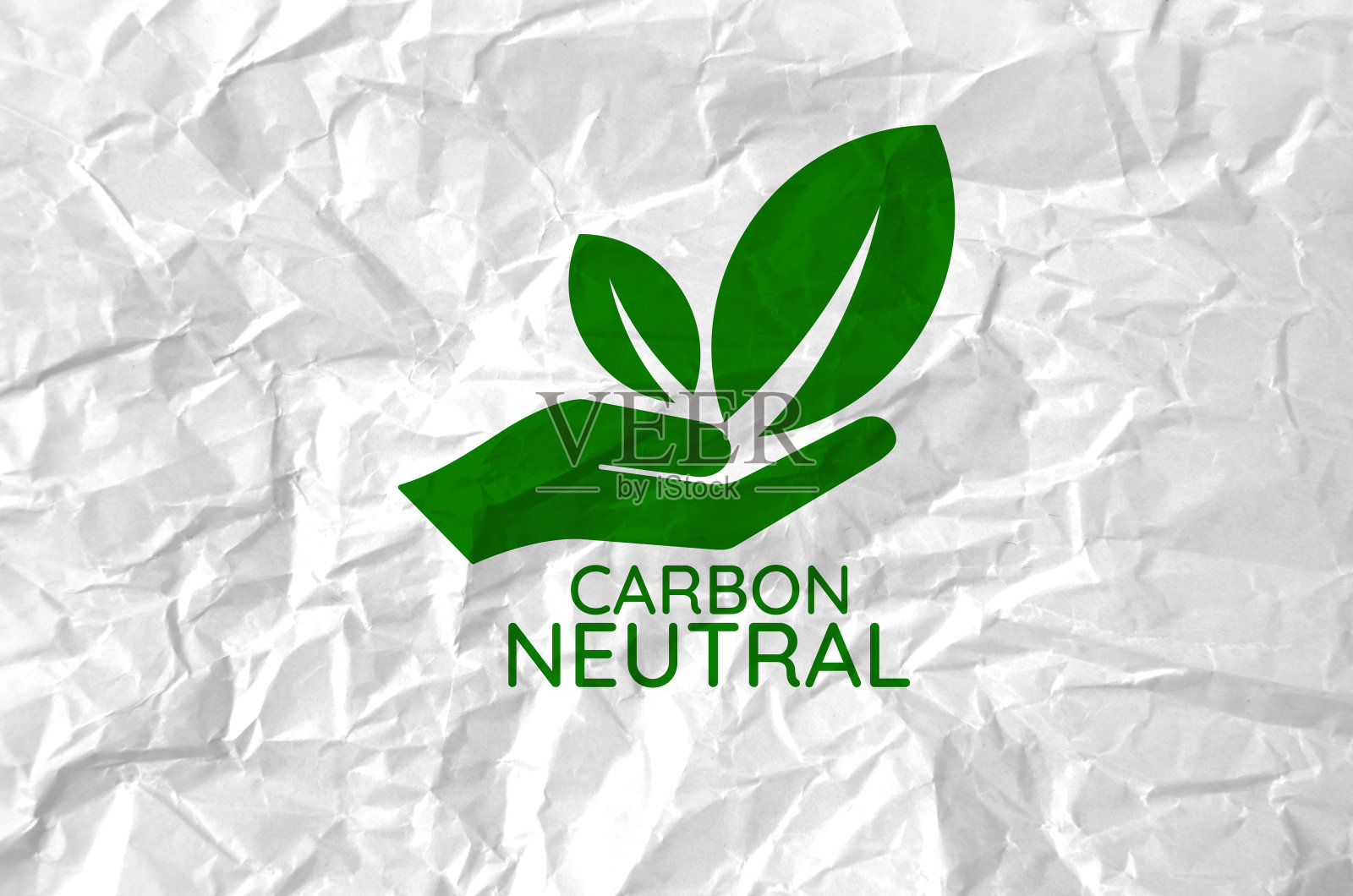 碳中性图标照片摄影图片