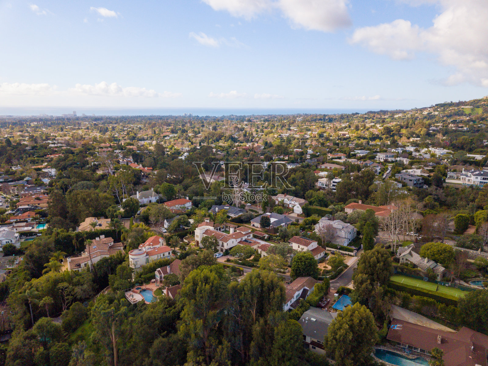 布伦特伍德鸟瞰图照片摄影图片