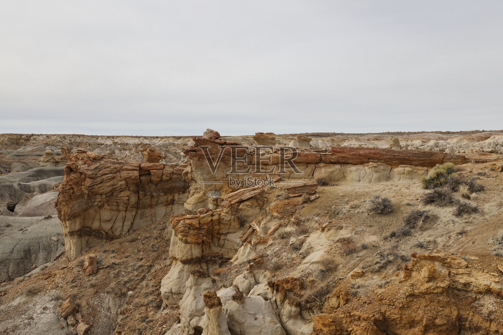 De-na-zin荒野地区,Bisti荒地,新墨西哥州照片摄影图片