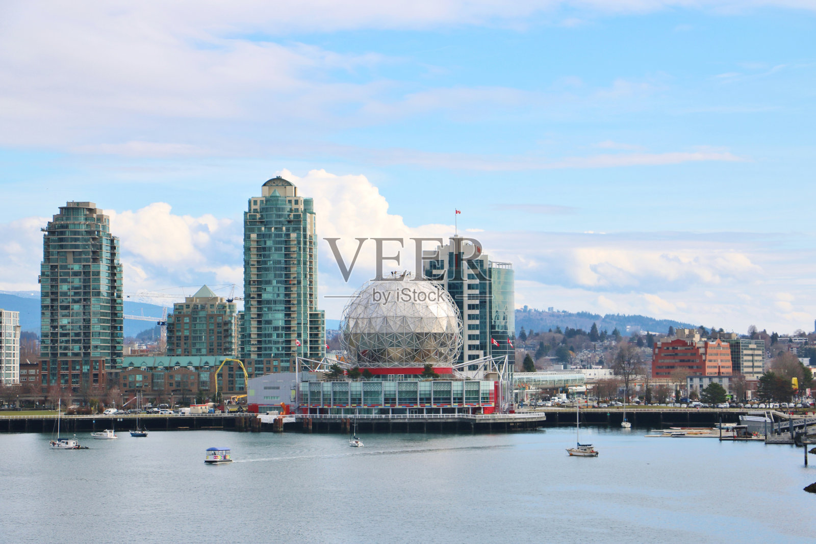 温哥华福溪的冬季景观照片摄影图片