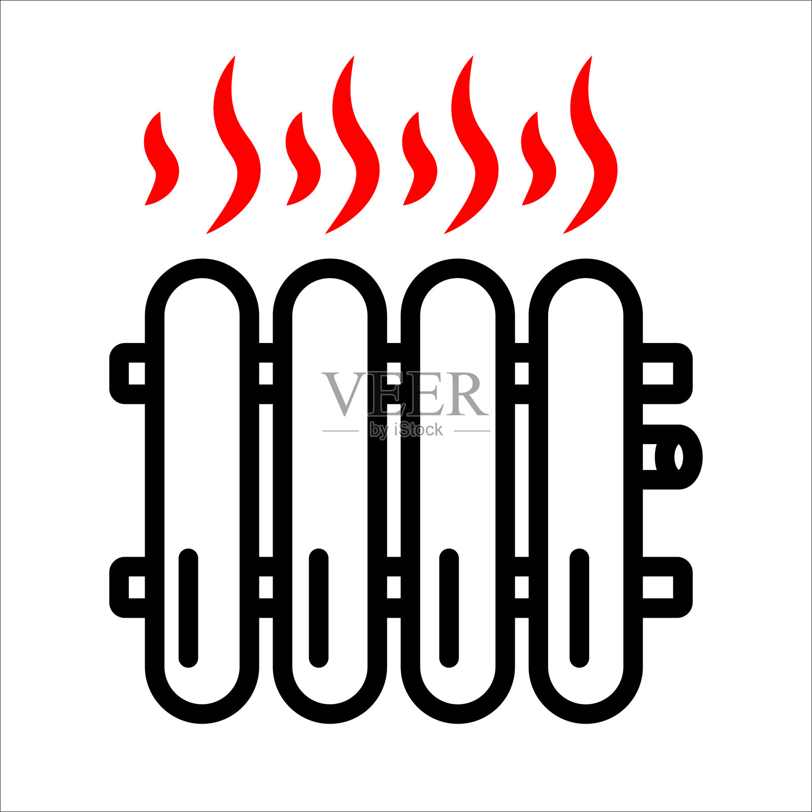 热电池,散热器图标矢量插图符号插画图片素材