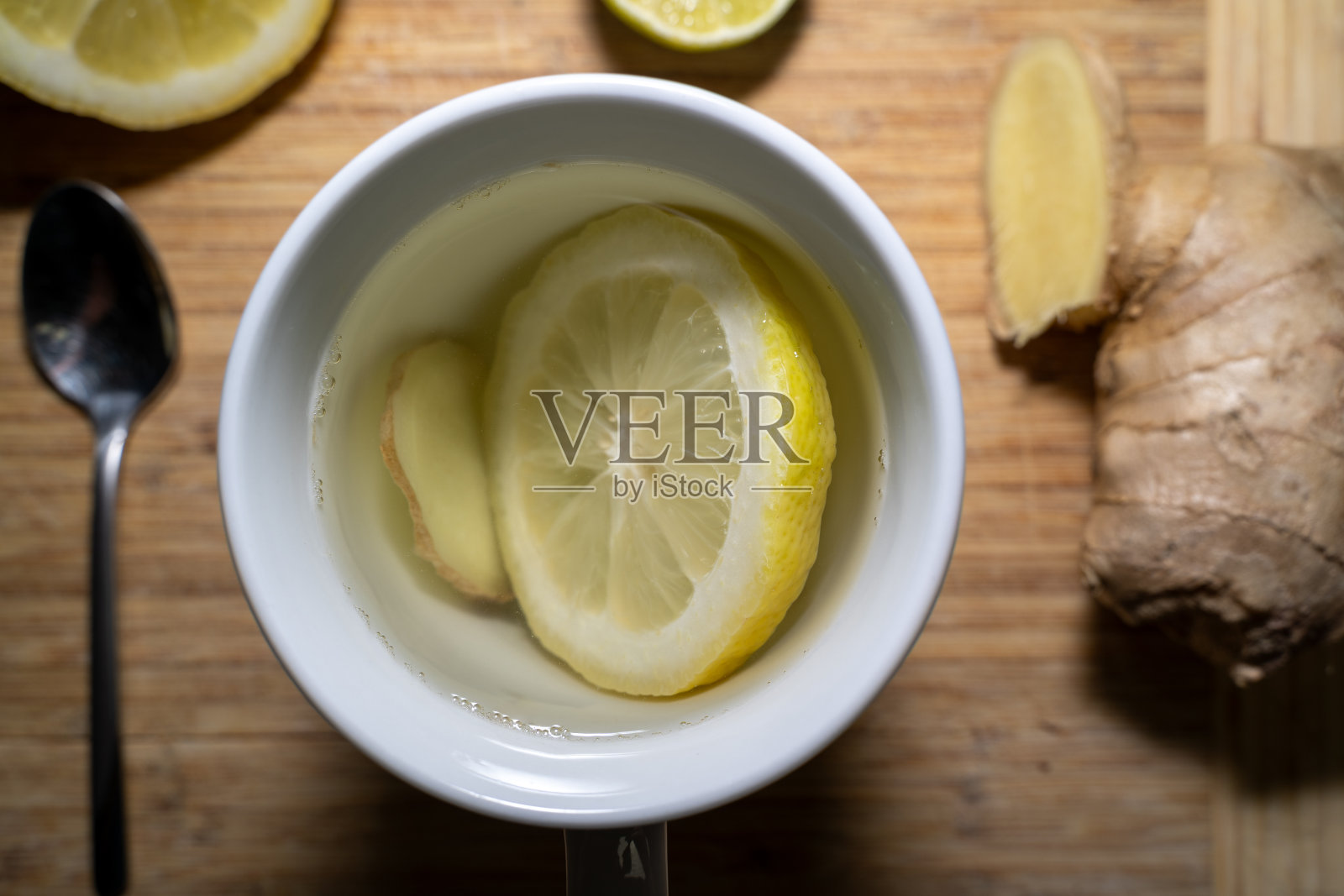 柠檬生姜健康茶照片摄影图片