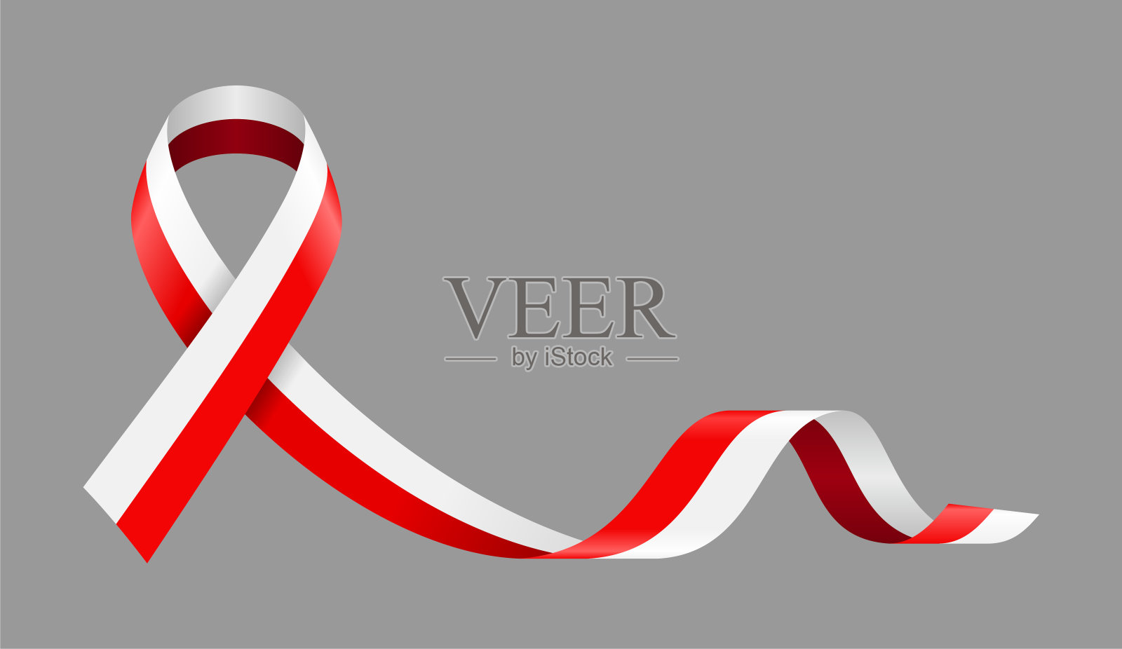 波兰国旗条纹带波浪背景布局。矢量插图。插画图片素材