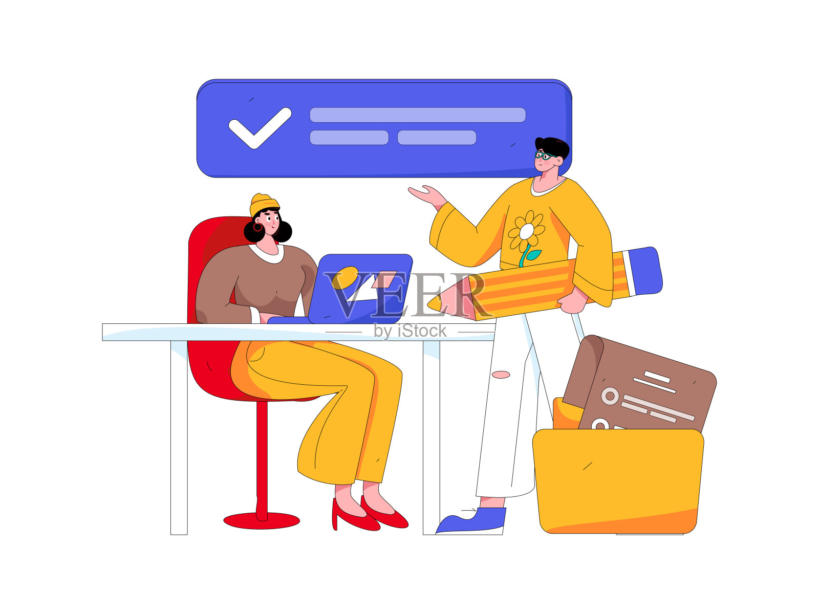 营销策划企业人物平面矢量概念操作手绘插图插画图片素材