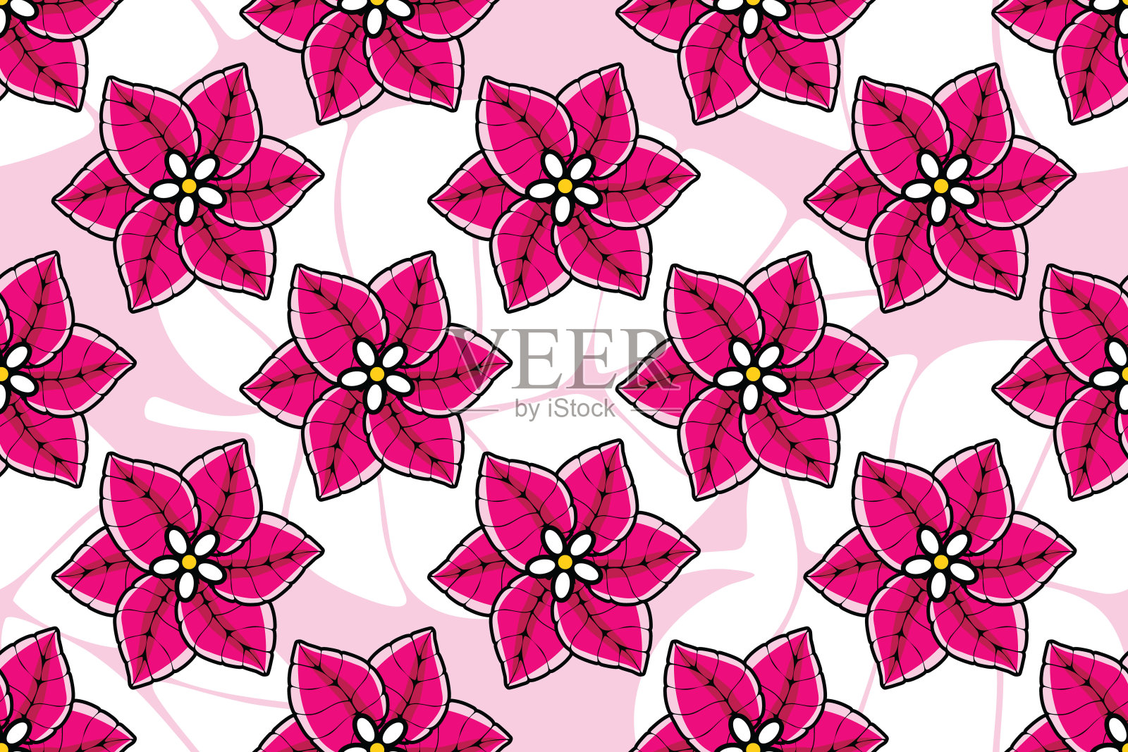 叶片无缝图案矢量插画图片素材