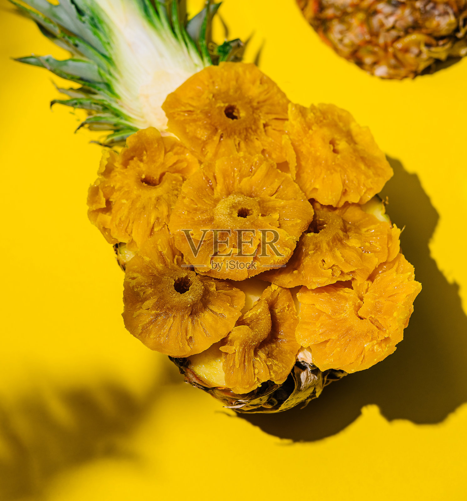 干菠萝圈的一部分照片摄影图片