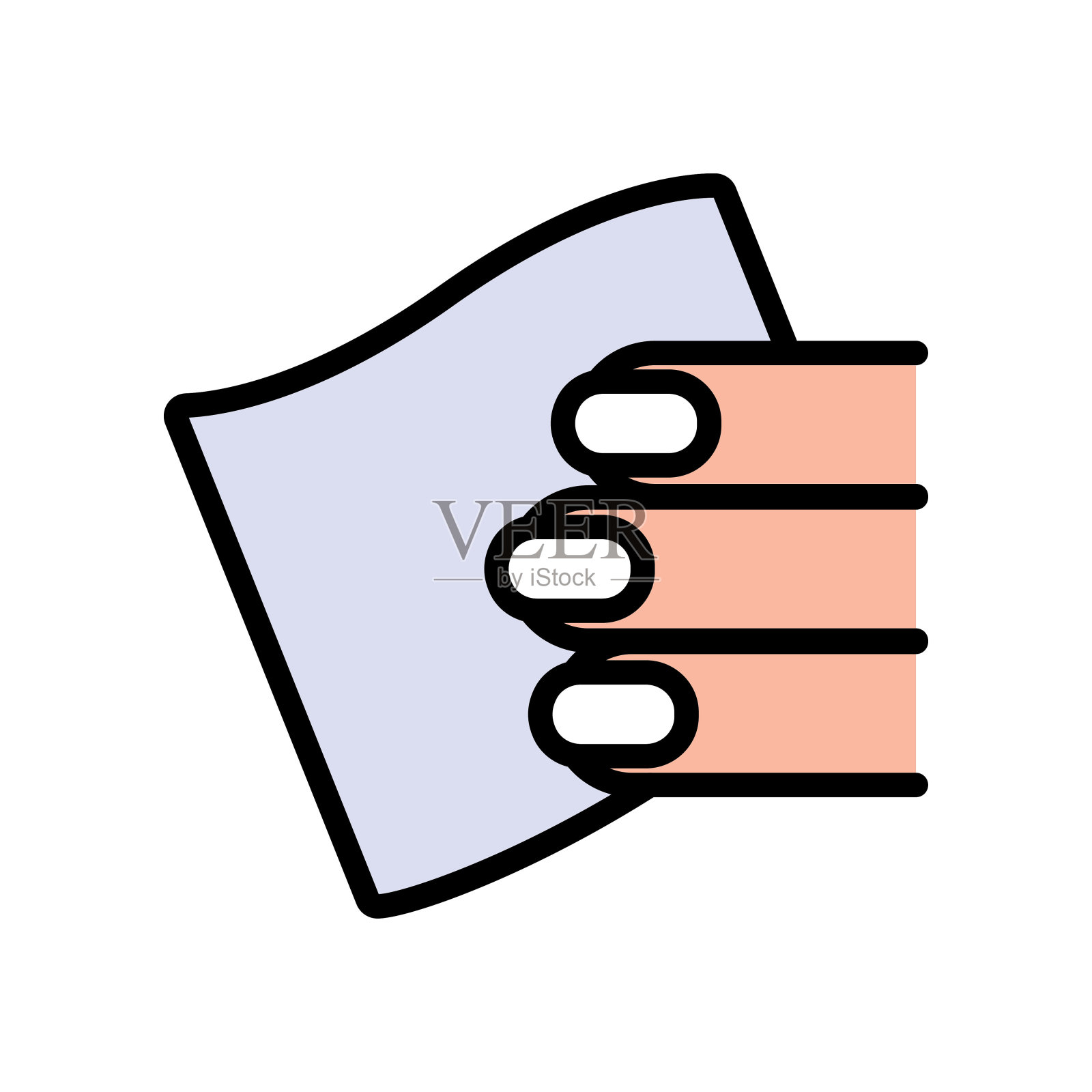 卸妆湿巾颜色图标孤立在白色。矢量简单插图插画图片素材