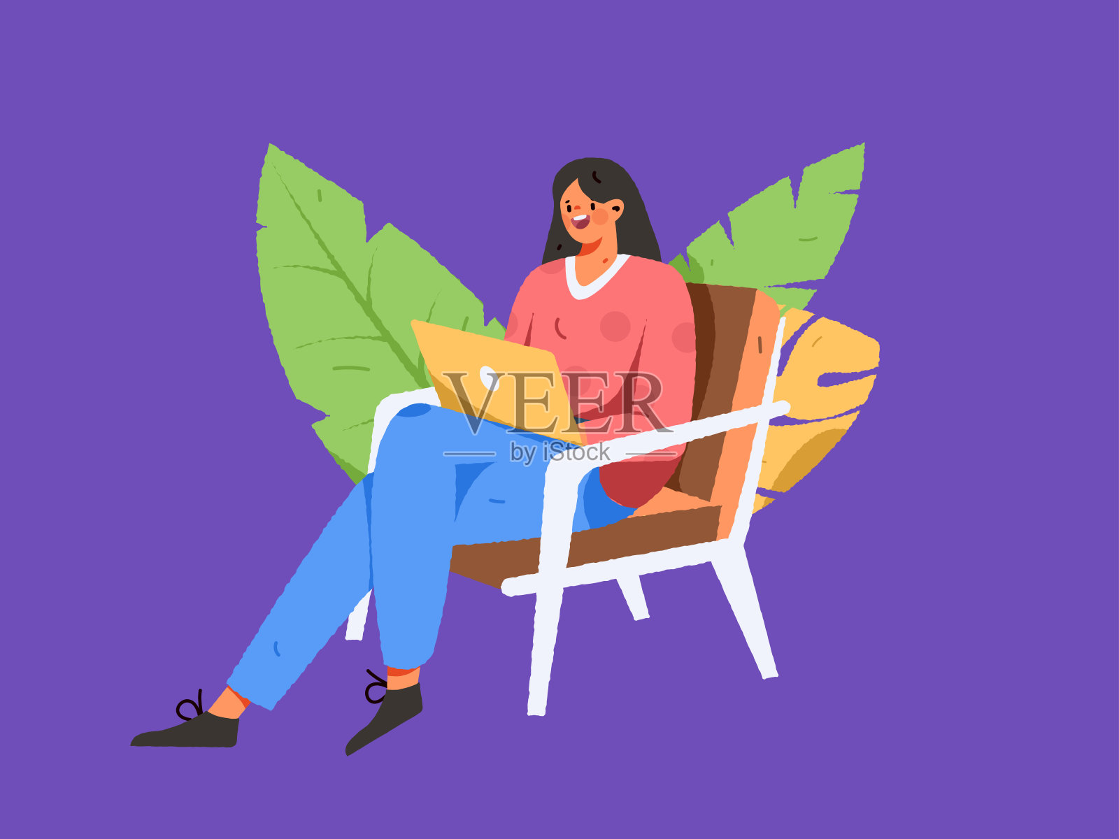 文字阅读静静地矢量概念操作手绘插图插画图片素材