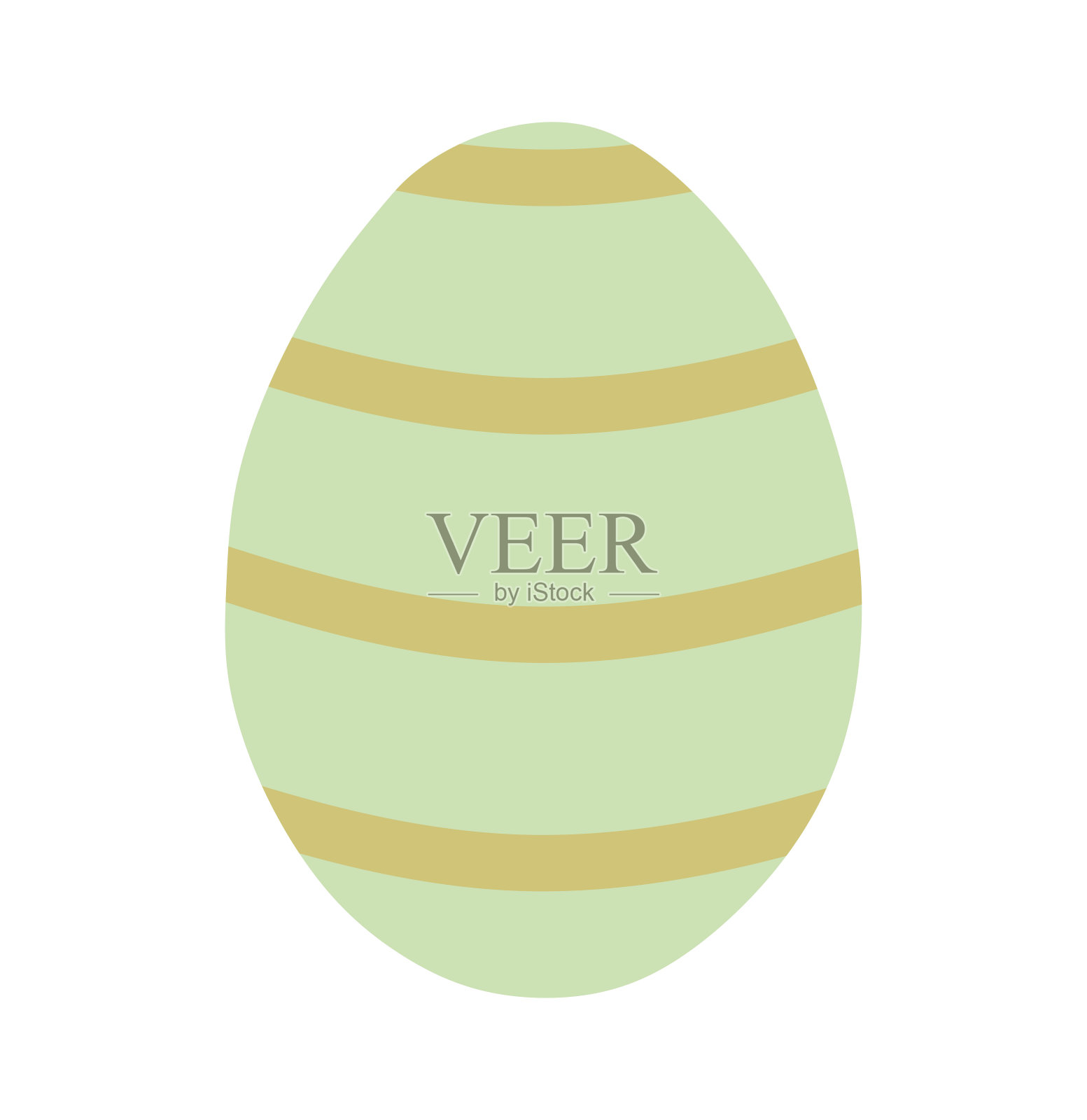 彩色彩绘复活节彩蛋孤立在白色的背景。装饰条纹平面矢量图标。传统宗教节日标志的设计艺术,图形,装饰。可爱的春季元素。插画图片素材