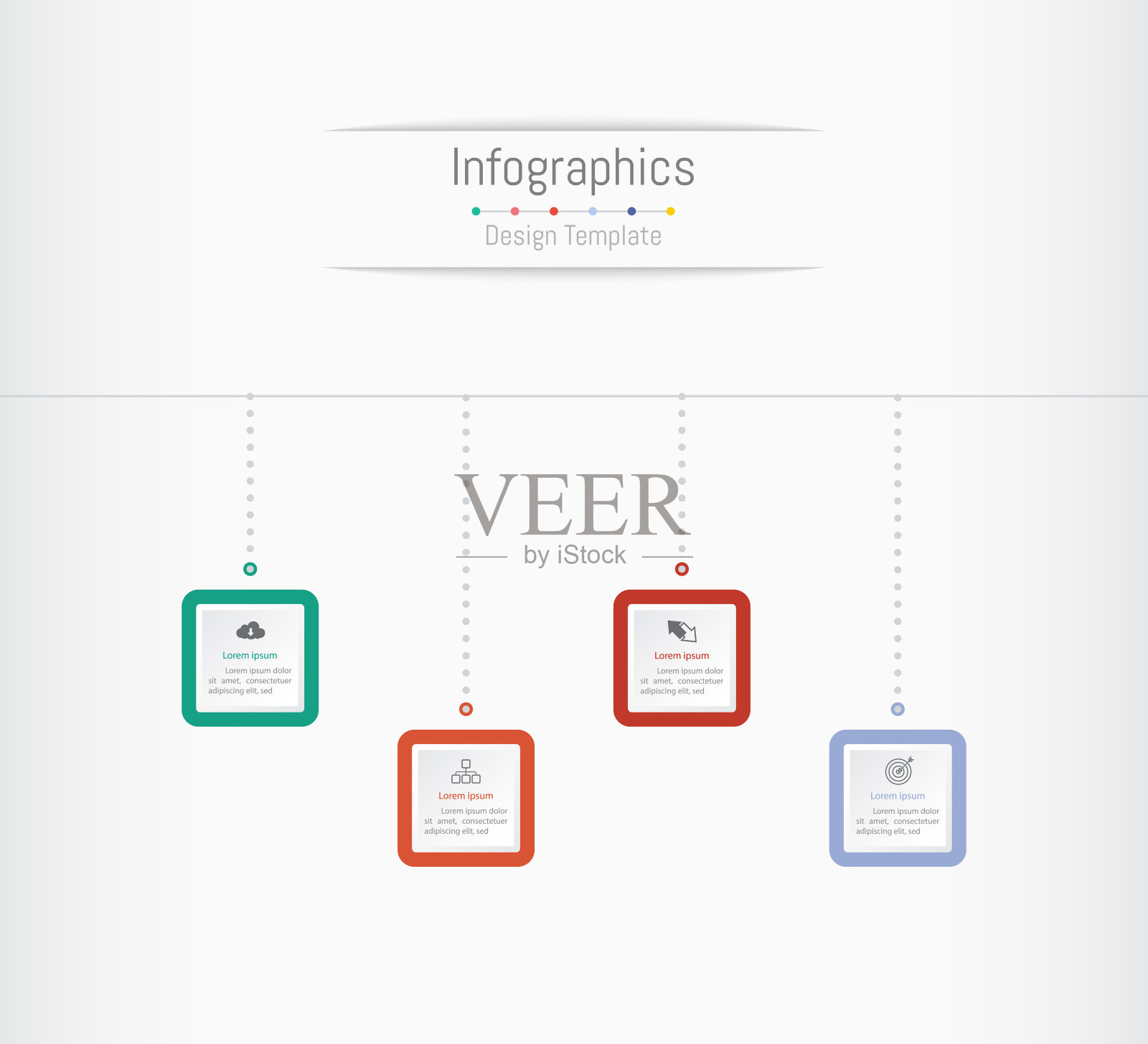 信息图4为您的业务数据选择设计元素。矢量插图。插画图片素材