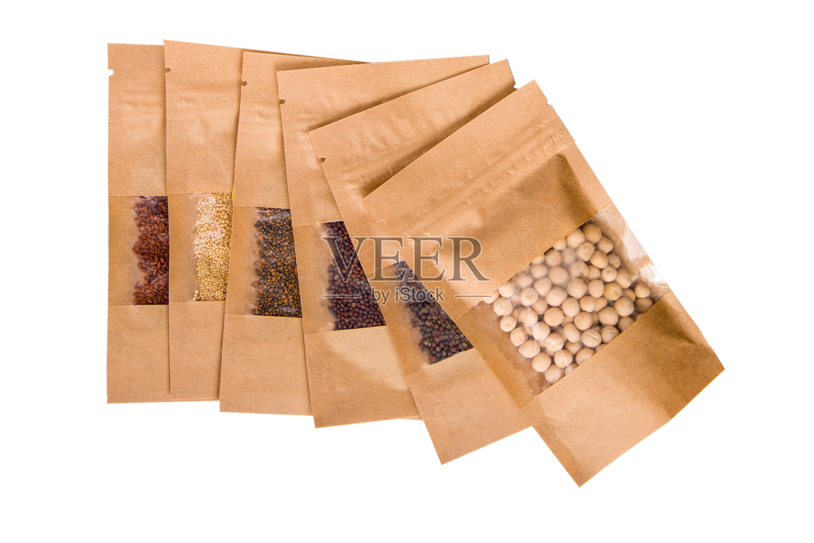 豌豆、卷心菜、萝卜、苋菜和豆瓣菜的种子照片摄影图片