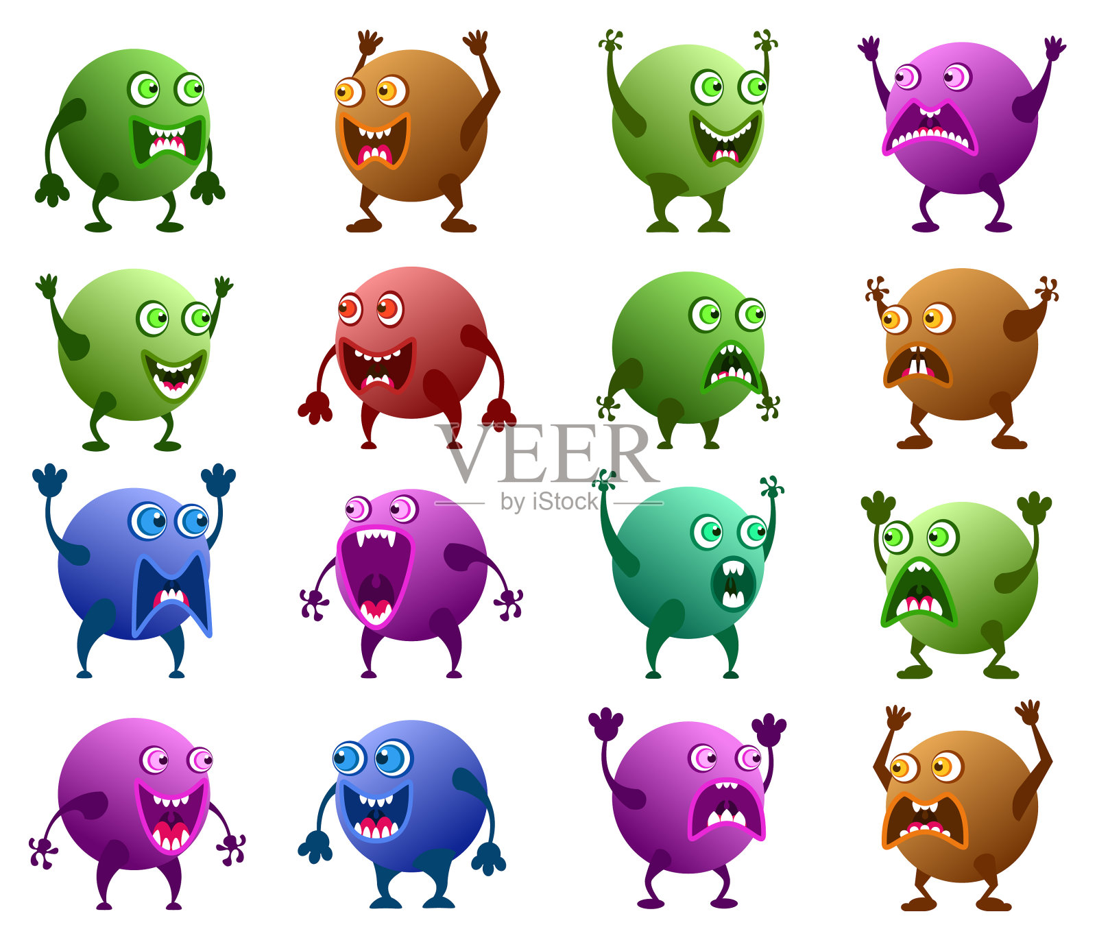 外星人向量集插画图片素材