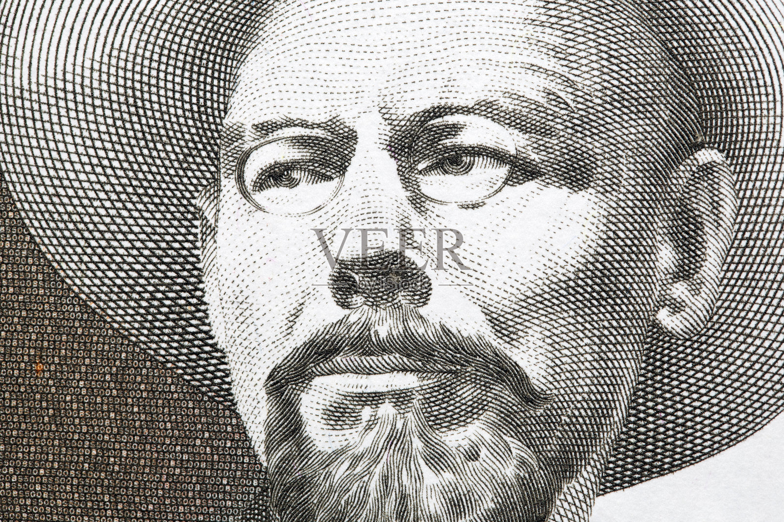 Joze Plecnik,斯洛文尼亚货币的特写肖像照片摄影图片