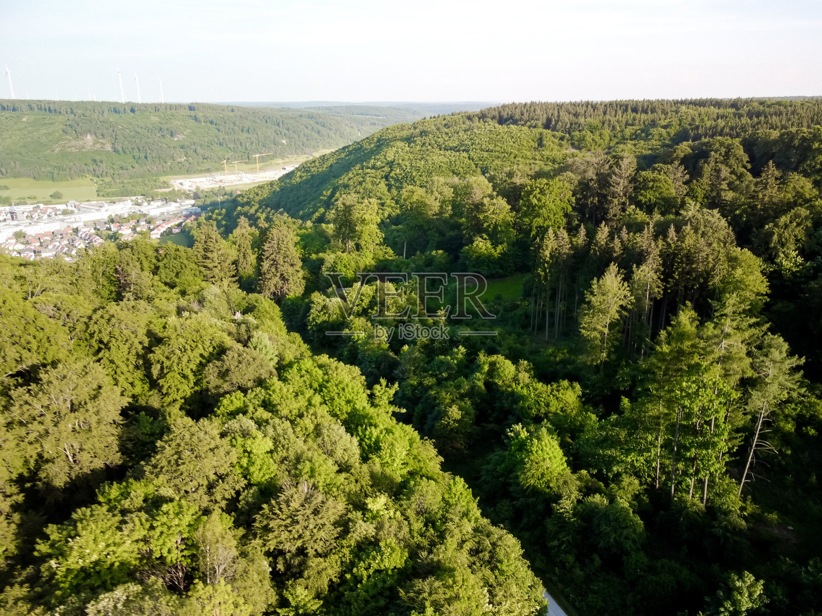 德国森林景观鸟瞰图照片摄影图片