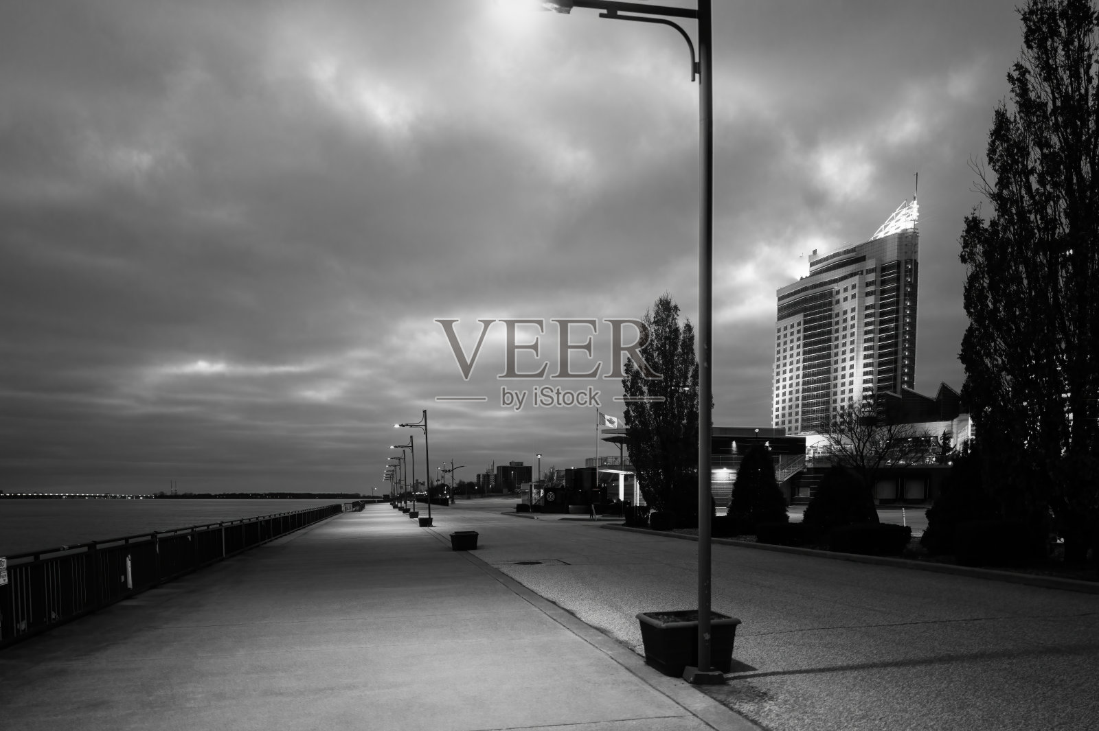 温莎,安大略河畔步道照片摄影图片