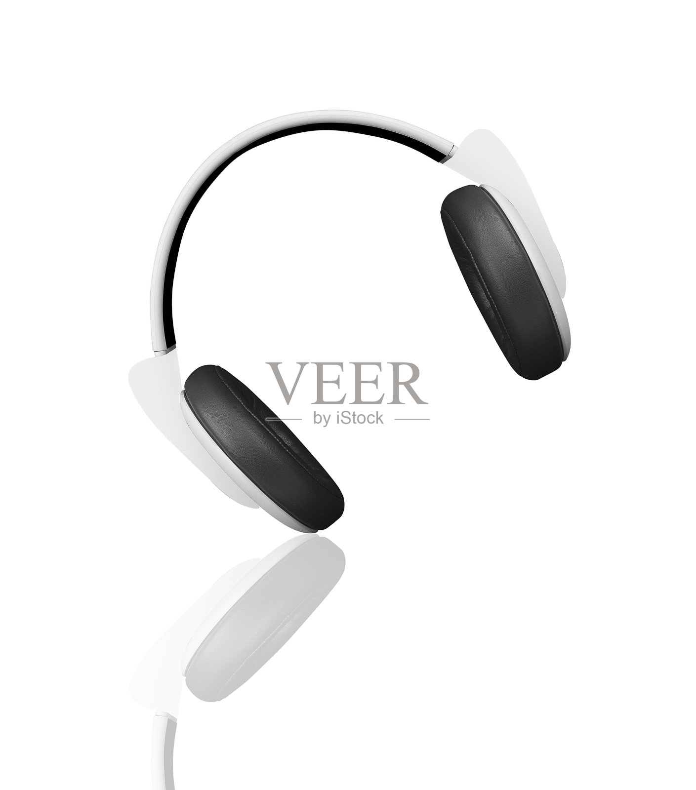 无线耳机隔离在白色照片摄影图片