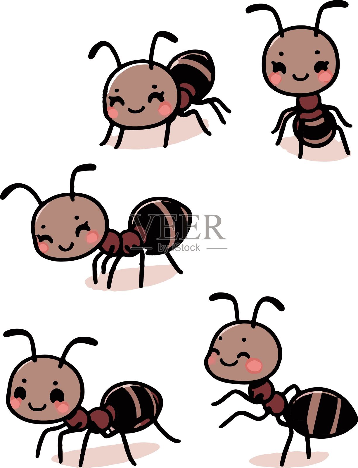 蚂蚁涂鸦插画插画图片素材