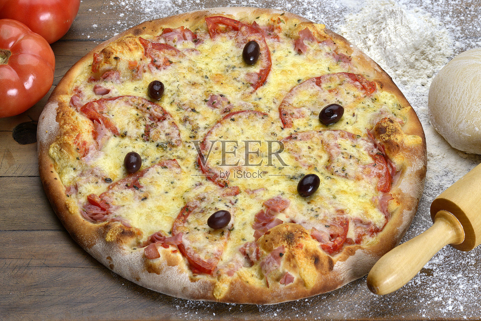 芝士披萨照片摄影图片