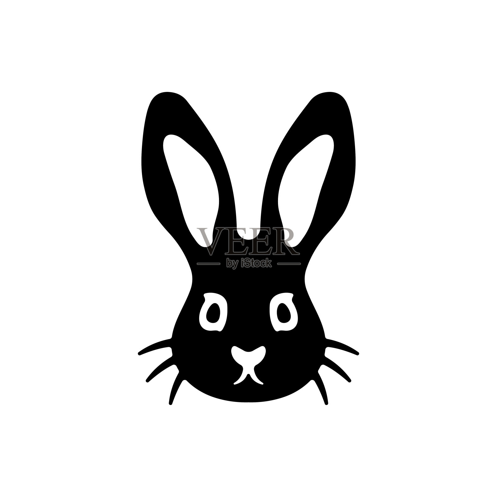 黑兔图标插画图片素材