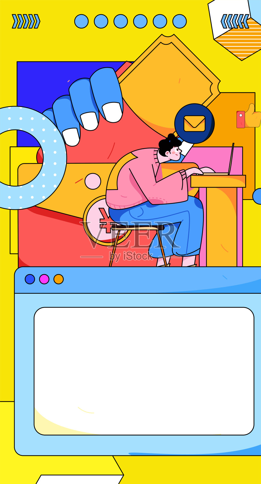 邀请朋友帮助获得红包的好处矢量平面字符插图插画图片素材