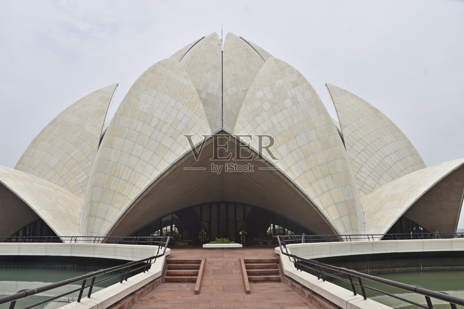 印度德里莲花寺的外观照片摄影图片