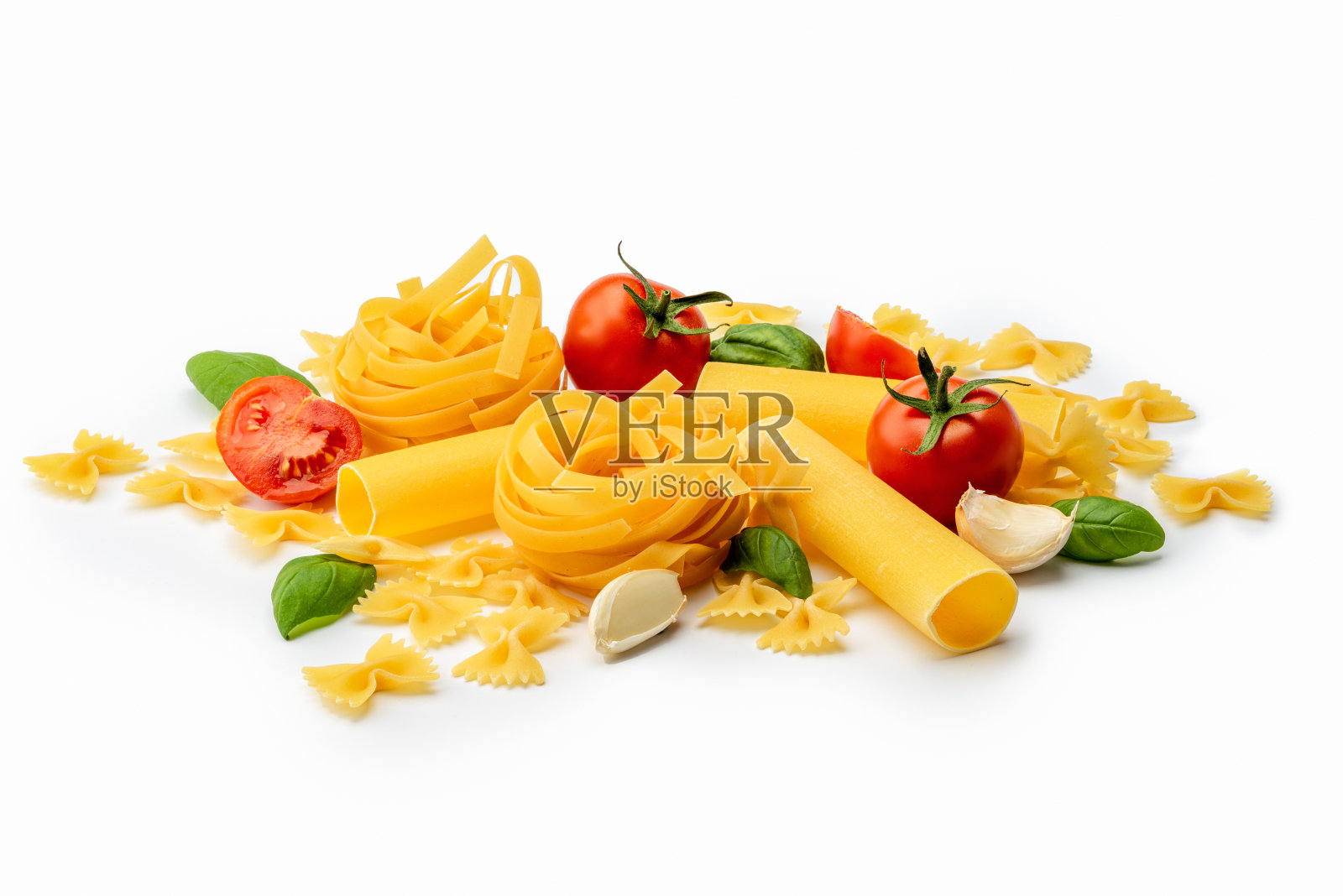 烹饪意大利面食的原料照片摄影图片