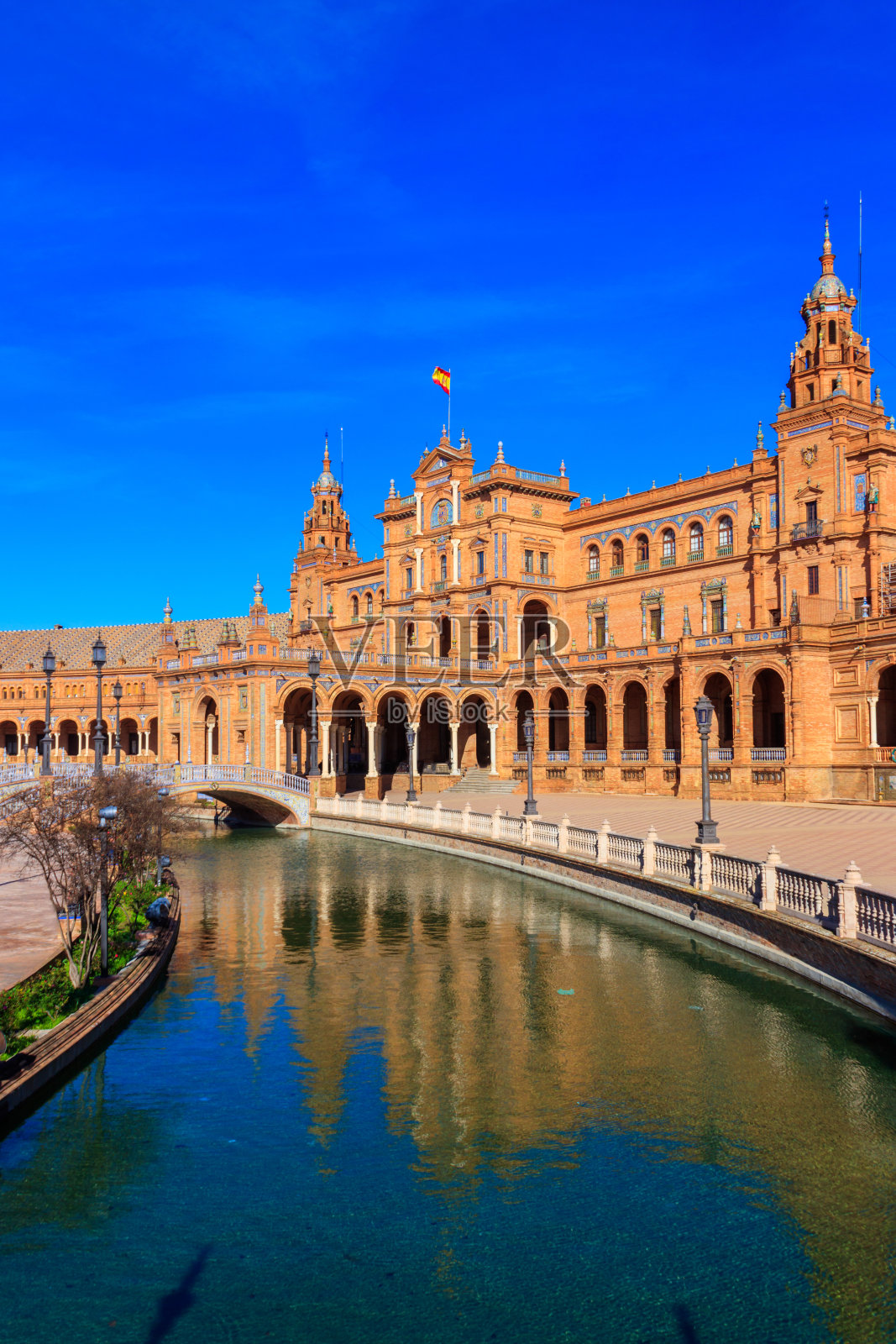 西班牙安达卢西亚塞维利亚的西班牙广场照片摄影图片