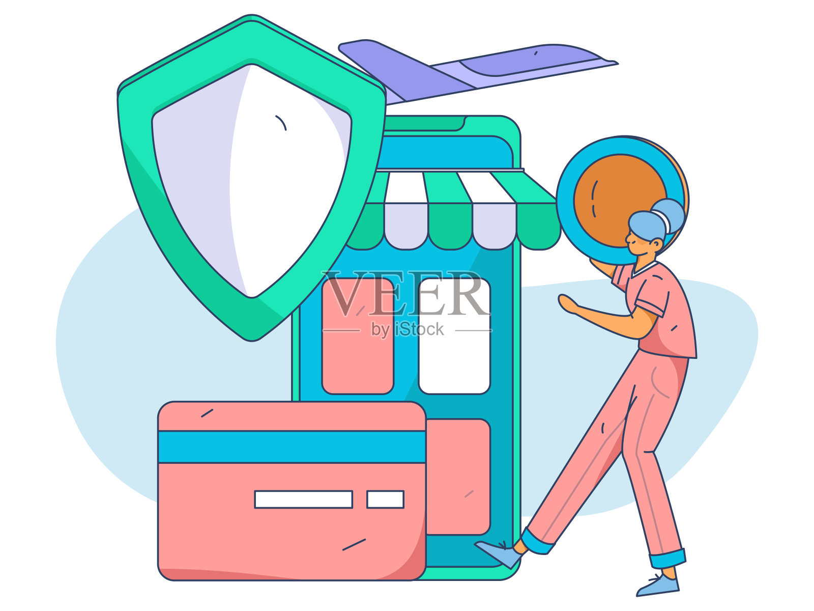 互联网理财投资平面矢量概念操作手绘插图插画图片素材