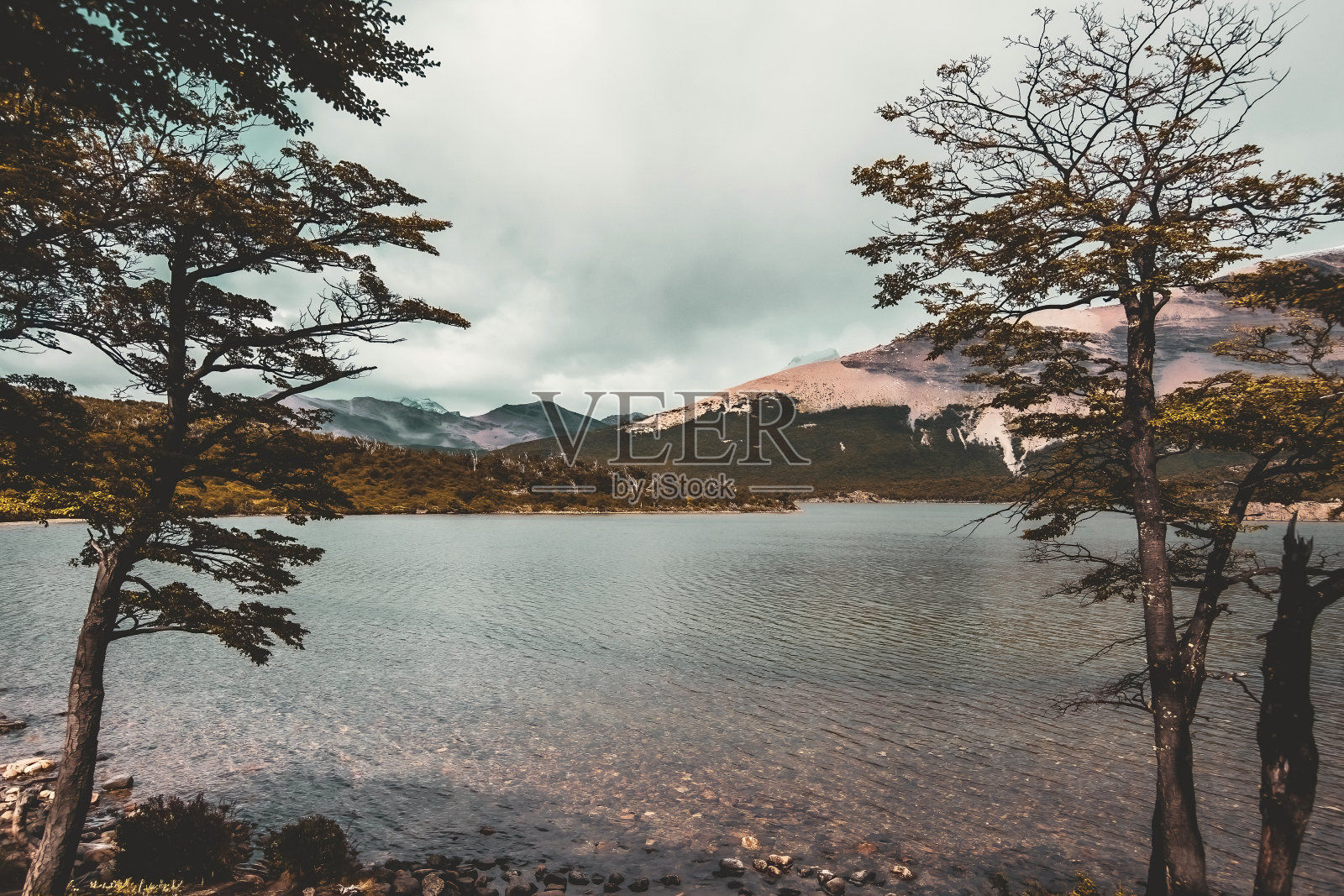 巴塔哥尼亚美丽的自然风光。菲茨罗伊徒步旅行,看到安第斯山脉,洛斯冰川国家公园,埃尔查尔滕,阿根廷照片摄影图片