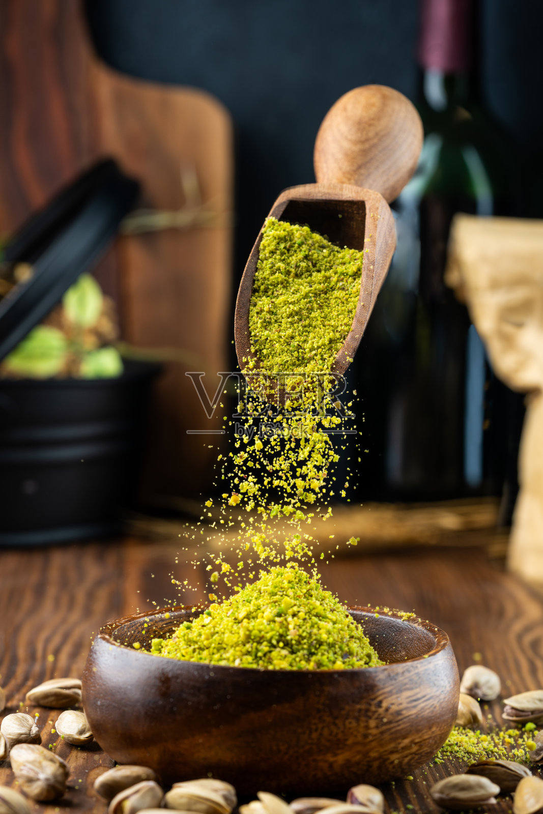 烤和腌制的或生的有机开心果照片摄影图片