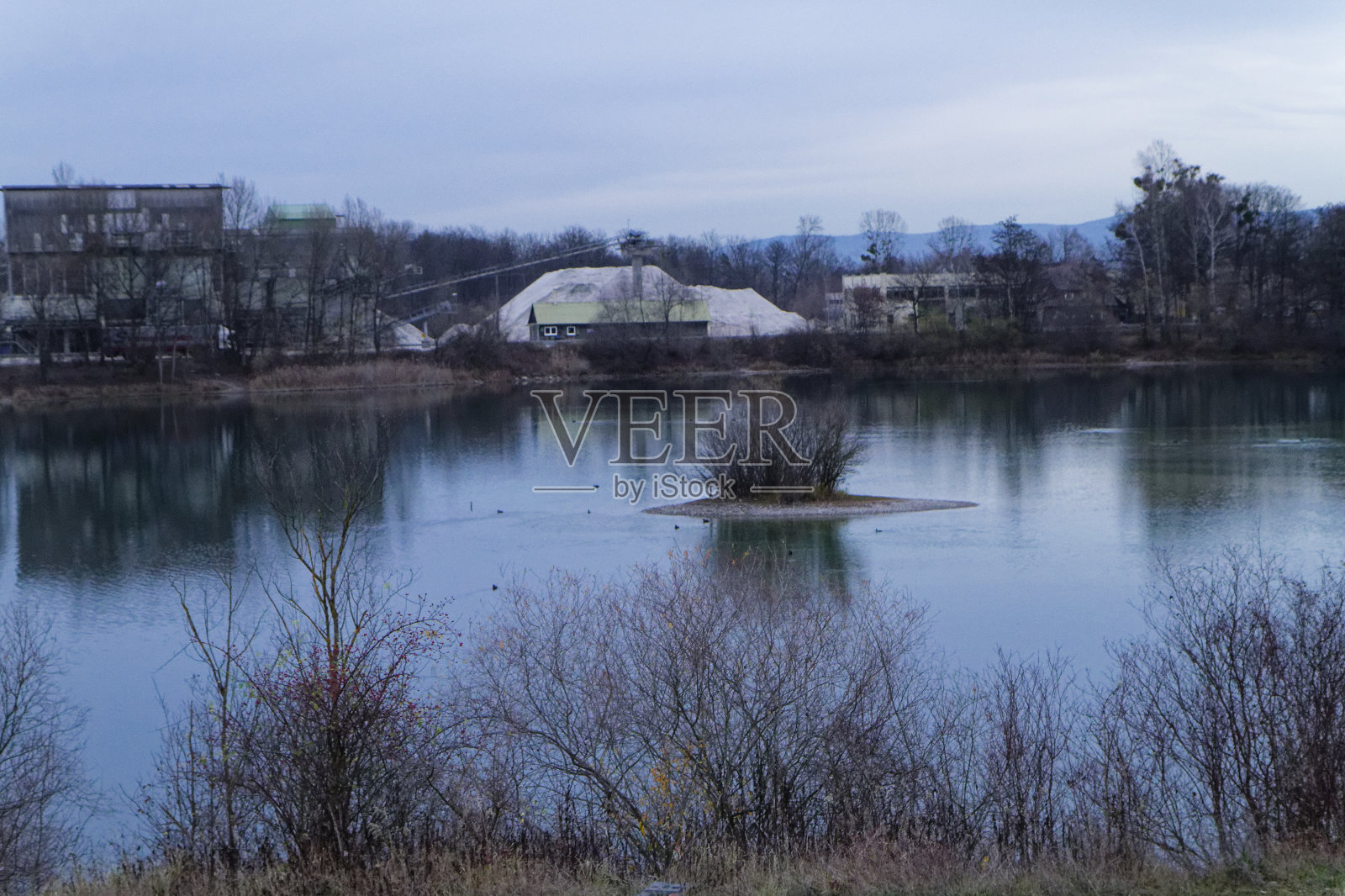阿尔萨斯甘布斯海姆附近的莱茵河照片摄影图片