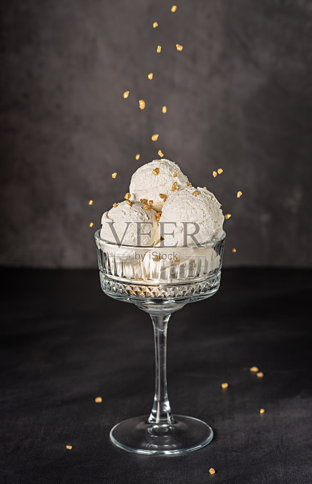 香草冰淇淋的美食摄影照片摄影图片