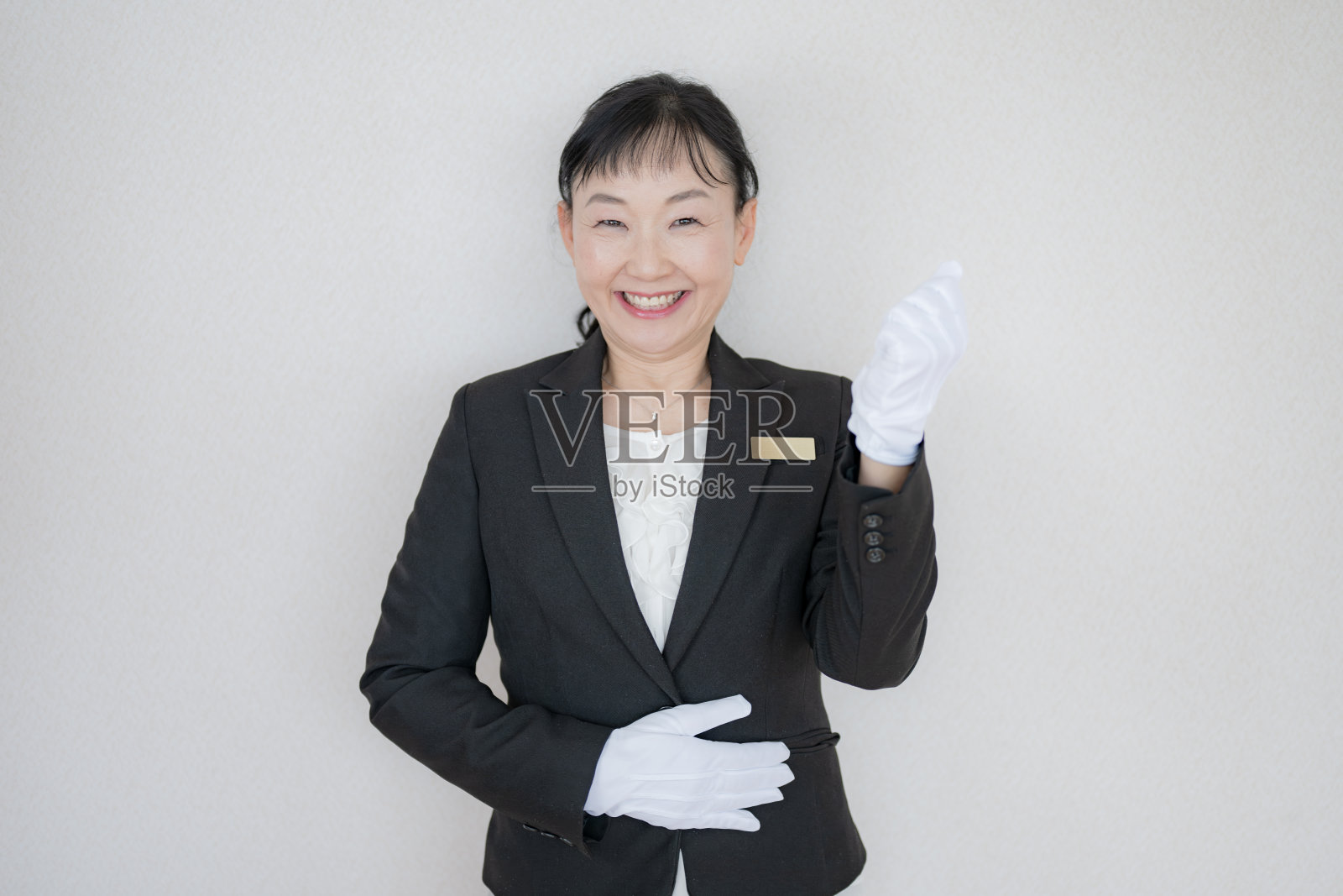 黑套装女人照片摄影图片