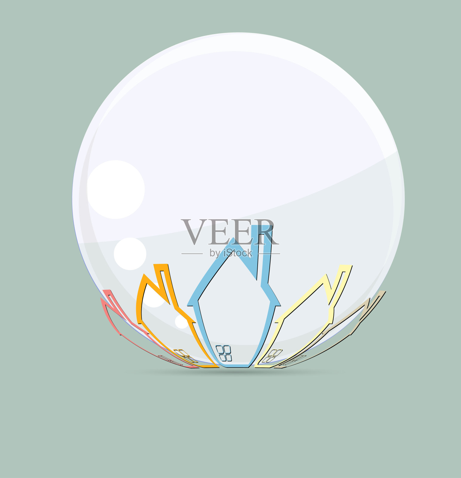 抽象房地产矢量插画图片素材