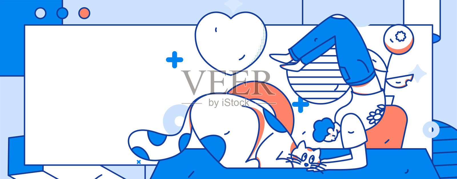 练习瑜伽,身心健康,平面矢量人物概念,操作手绘插图插画图片素材