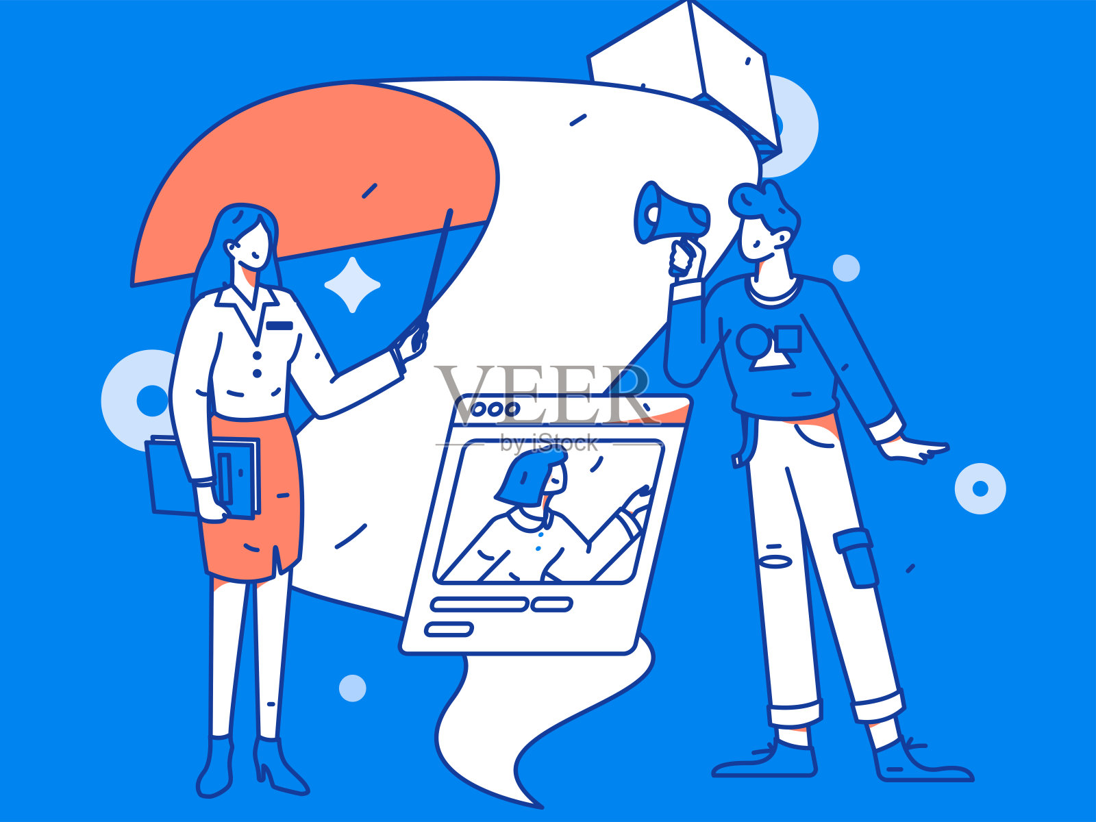 人员面试平面矢量概念操作手绘插图插画图片素材