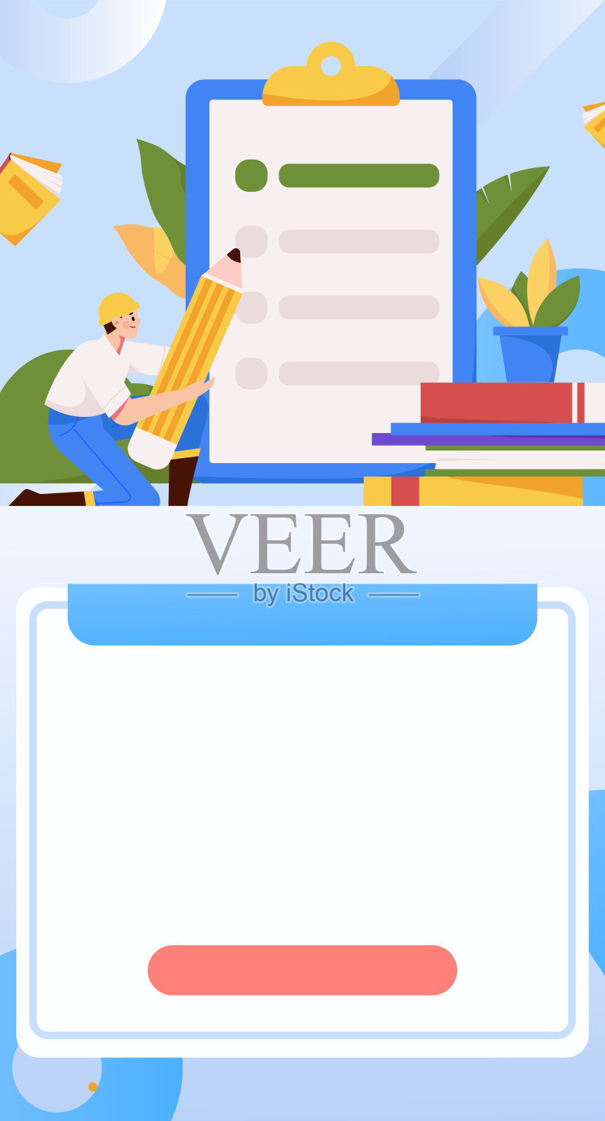 邀请朋友进行问卷平面矢量概念操作手绘插画插画图片素材